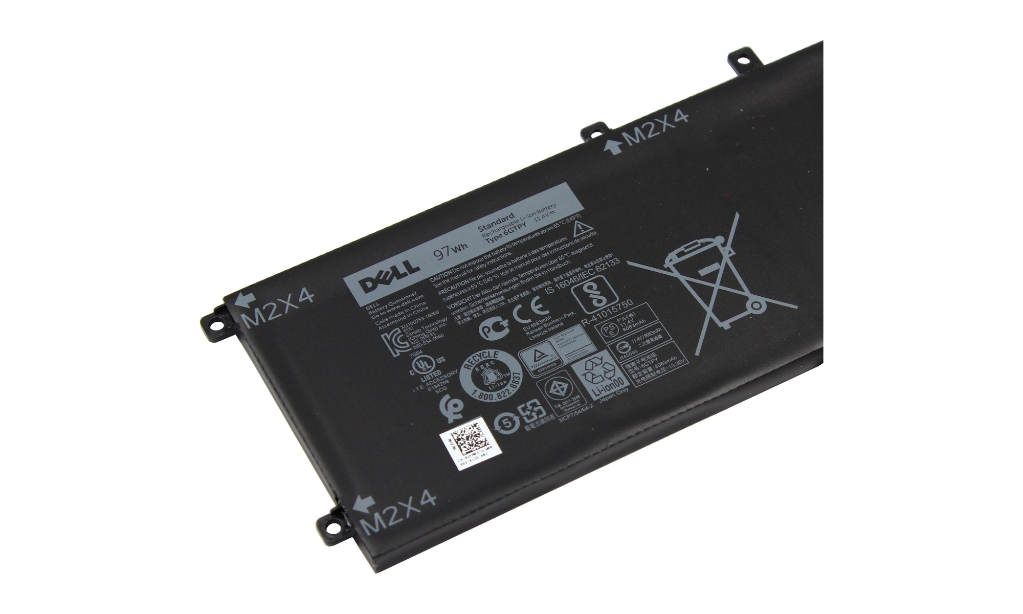Baterie originala Dell GPM03, 6GTPY extinsa, 6 celule, 97Wh