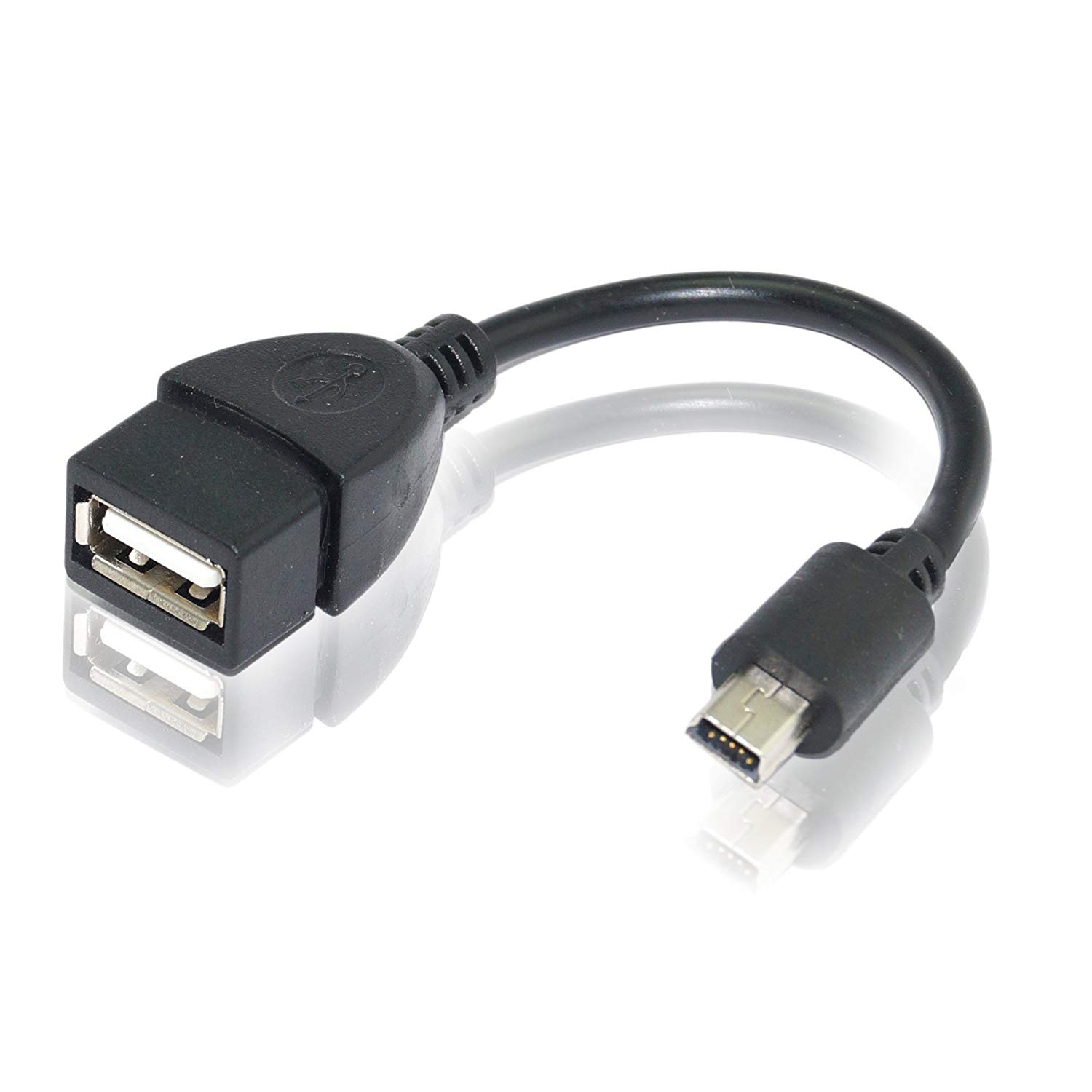 Monograph possibility garage Cablu OTG Mini USB la USB 2.0 pentru case marcat, GPS, tablet PC-uri,  camere foto, lungime cablu 10 cm