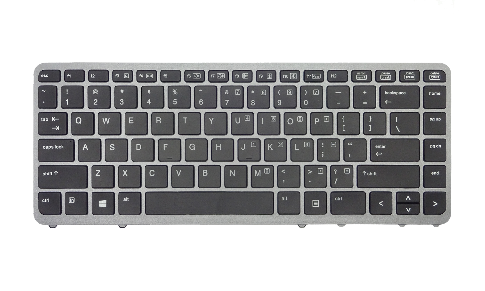Tastatura compatibila HP ZBook 15u G2, rama argintie, cu iluminare, US Tastatura compatibila HP ZBook 15u G2, rama argintie, cu iluminare, US