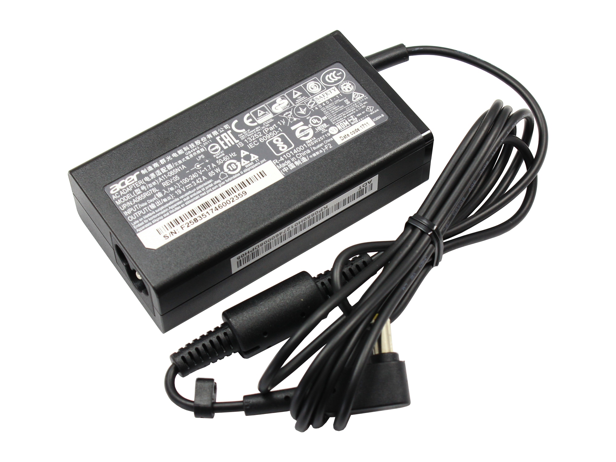 Incarcator original Acer Aspire E5-553G 65W, 19V, 3.42A