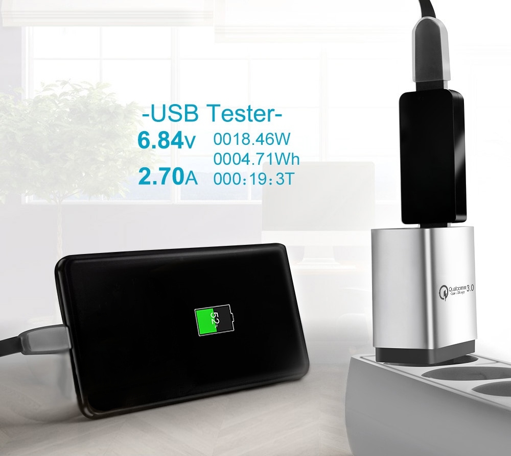 Incarcator priza cu tehnologie Qualcomm quickcharge 3.0, 18W Incarcator priza cu tehnologie Qualcomm quickcharge 3.0, 18W