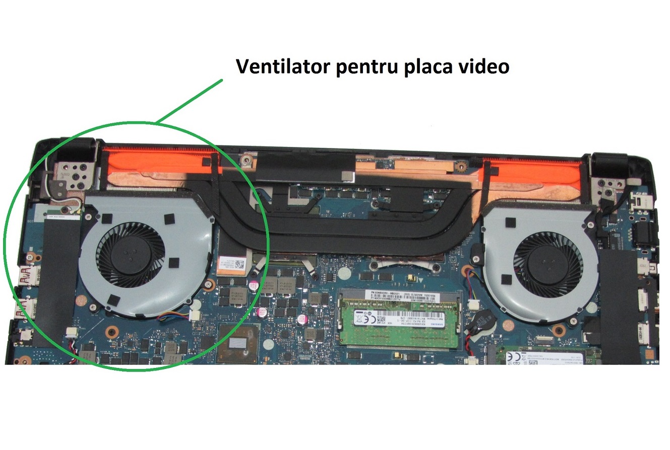 Cooler ventilator Asus FX60VM, varianta pentru placa video Cooler ventilator Asus FX60VM, varianta pentru placa video