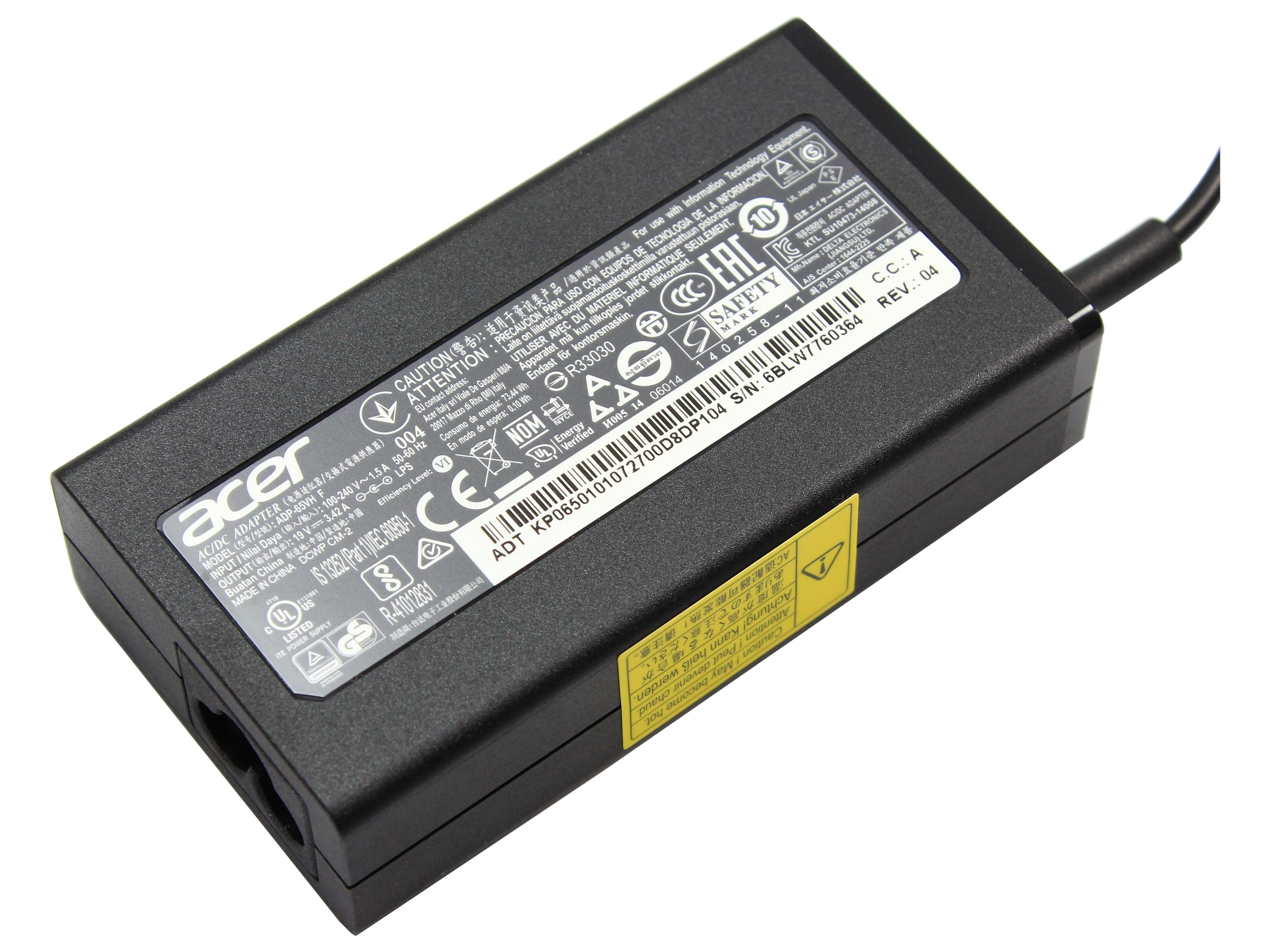 Incarcator original Acer Aspire F5-771, F5-771G, putere 65W, model ADP-65VH