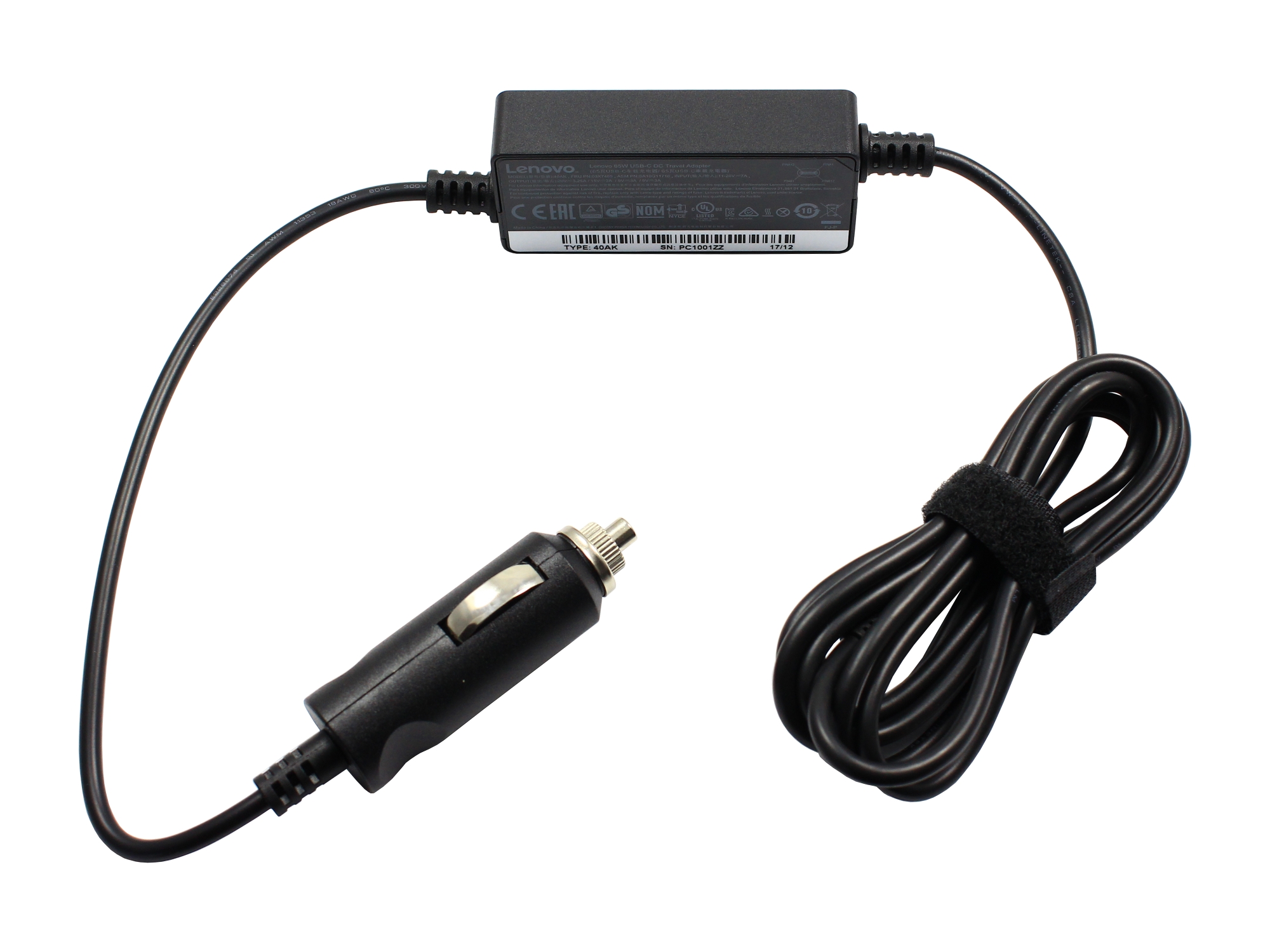 Incarcator auto original Lenovo ThinkPad E15 Type 20RD, 20RE, 65W, USB-C
