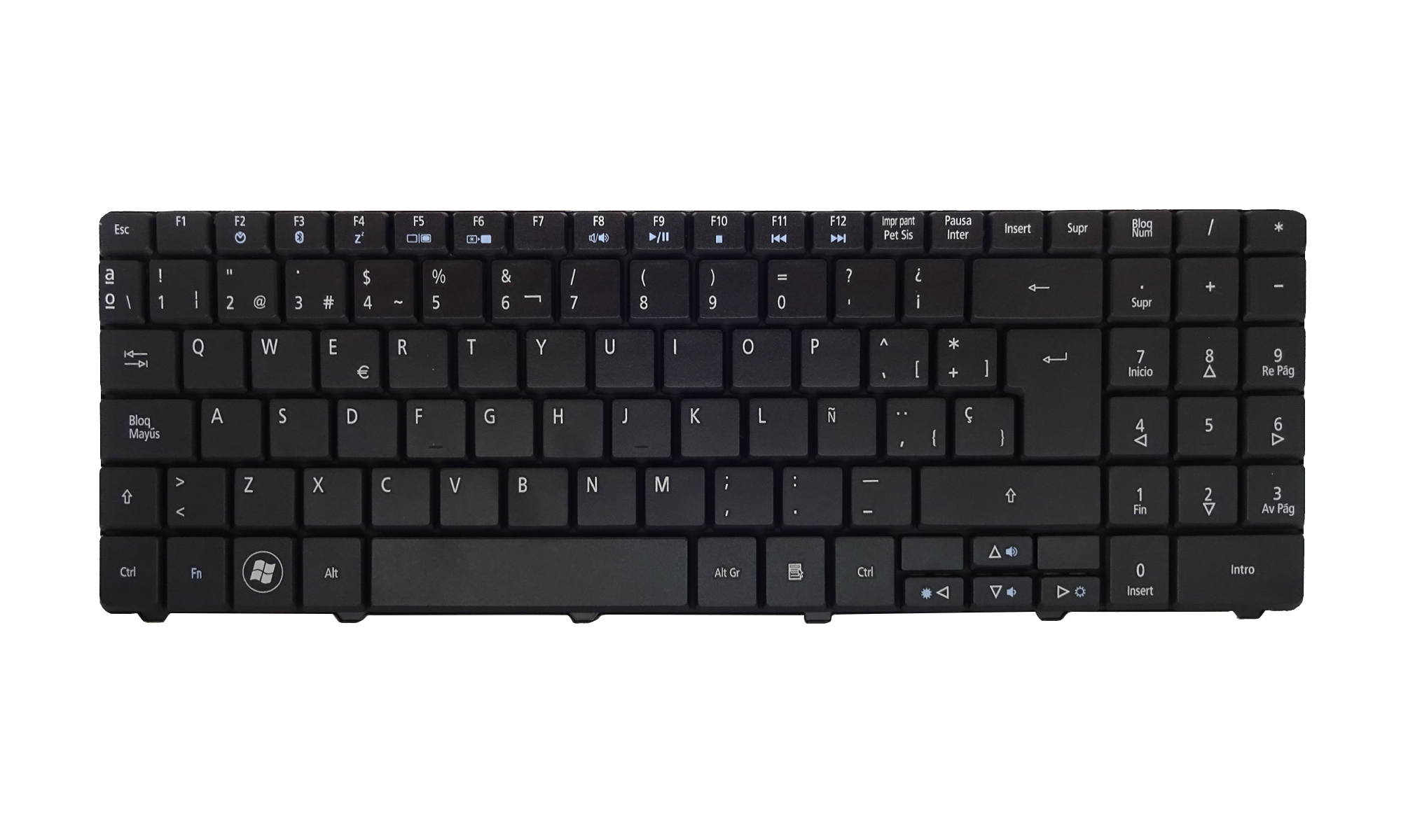 Tastatura compatibila Acer eMachines E430, E525, E525, E527, E625, E625, E627, E627, E628, E630, E630, E725, neagra, layout spaniol Tastatura compatibila Acer eMachines E430, E525, E525, E527, E625, E625, E627, E627, E628, E630, E630, E725, neagra, layout spaniol