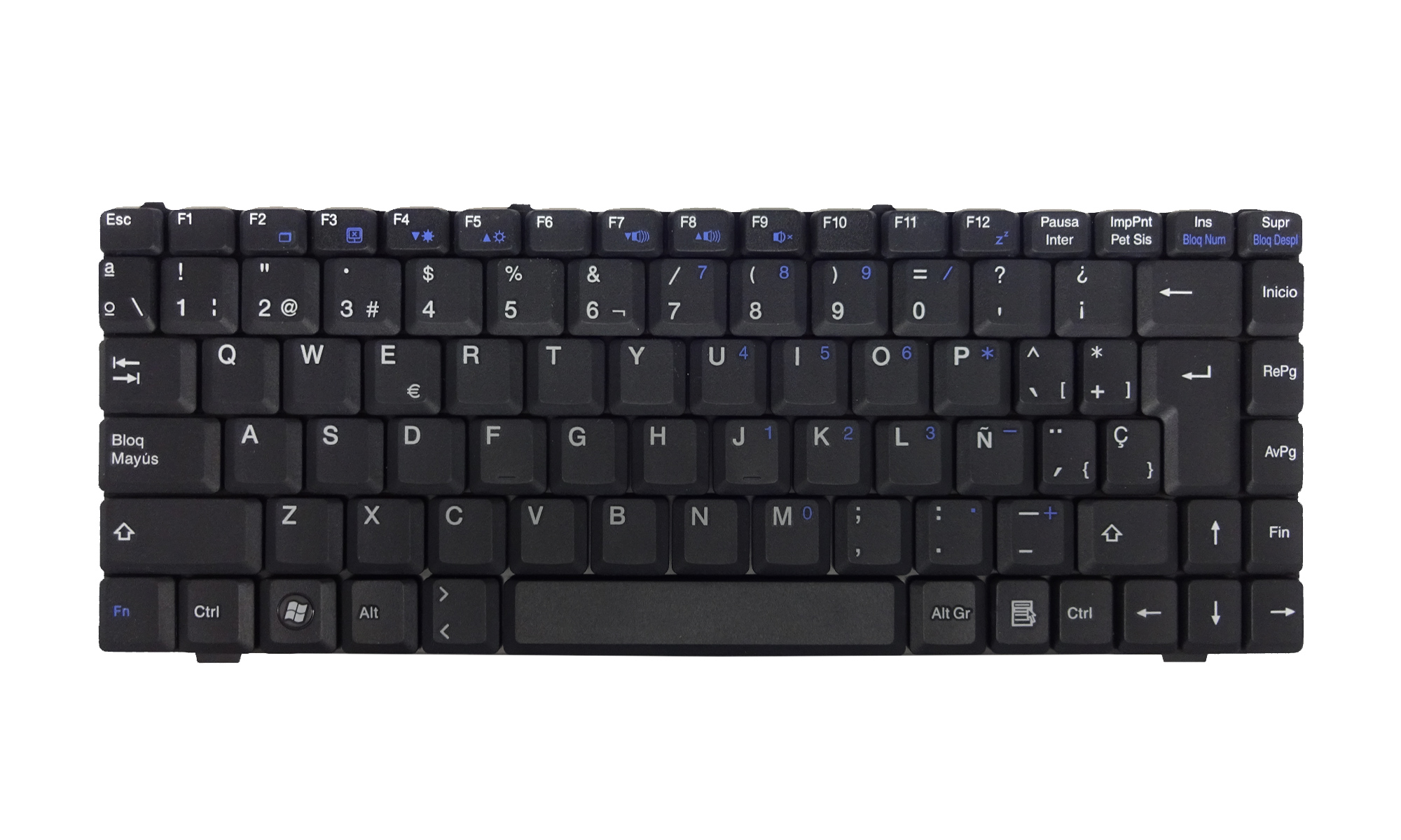Tastatura compatibila laptop Fujitsu Siemens Amilo A1655, L1310, L1310G, L7320, L7320GW, LI1705, PA1538, PA2548, Pro V2030, Pro V2035, Pro V2055, Pro V3515, Maguay My050, neagra, layout spaniol Tastatura compatibila laptop Fujitsu Siemens Amilo A1655, L1310, L1310G, L7320, L7320GW, LI1705, PA1538, PA2548, Pro V2030, Pro V2035, Pro V2055, Pro V3515, Maguay My050, neagra, layout spaniol