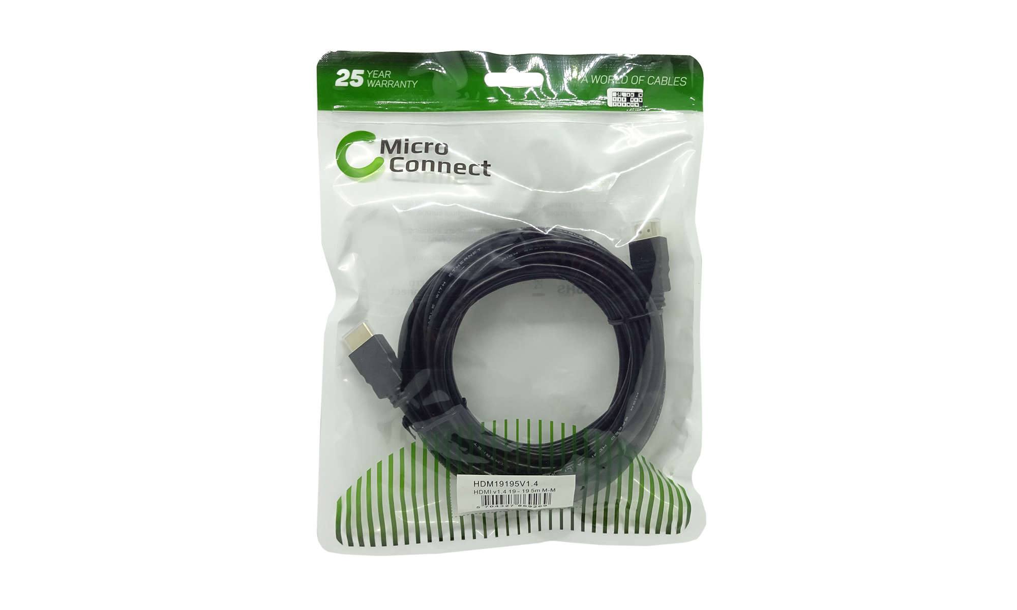 Cablu HDMI - HDMI, High Speed, conectori placati cu aur, 5m, MicroConnect Cablu HDMI - HDMI, High Speed, conectori placati cu aur, 5m, MicroConnect