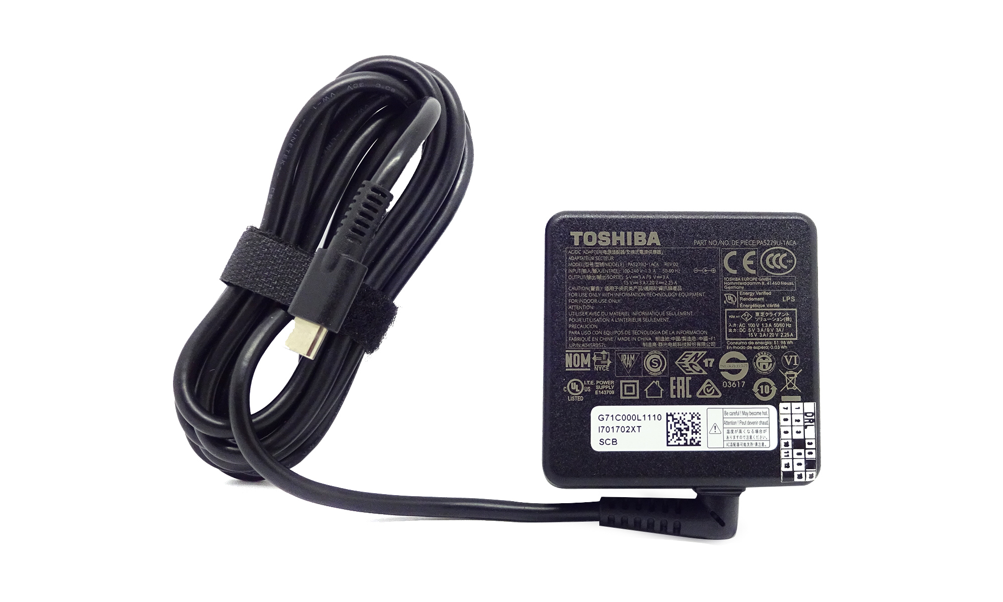 Incarcator original Dynabook Toshiba Portege X20W-E, X30-F, X30-E, X30L-G, X30T-E, X40-F, X40-J, X50-F, Tecra X40-D, X40-E, X40-F, X50-F, USB Type-C, 5V-3A, 9V-3A, 15V-3A, 20V-2.25A, 45W Incarcator original Dynabook Toshiba Portege X20W-E, X30-F, X30-E, X30L-G, X30T-E, X40-F, X40-J, X50-F, Tecra X40-D, X40-E, X40-F, X50-F, USB Type-C, 5V-3A, 9V-3A, 15V-3A, 20V-2.25A, 45W