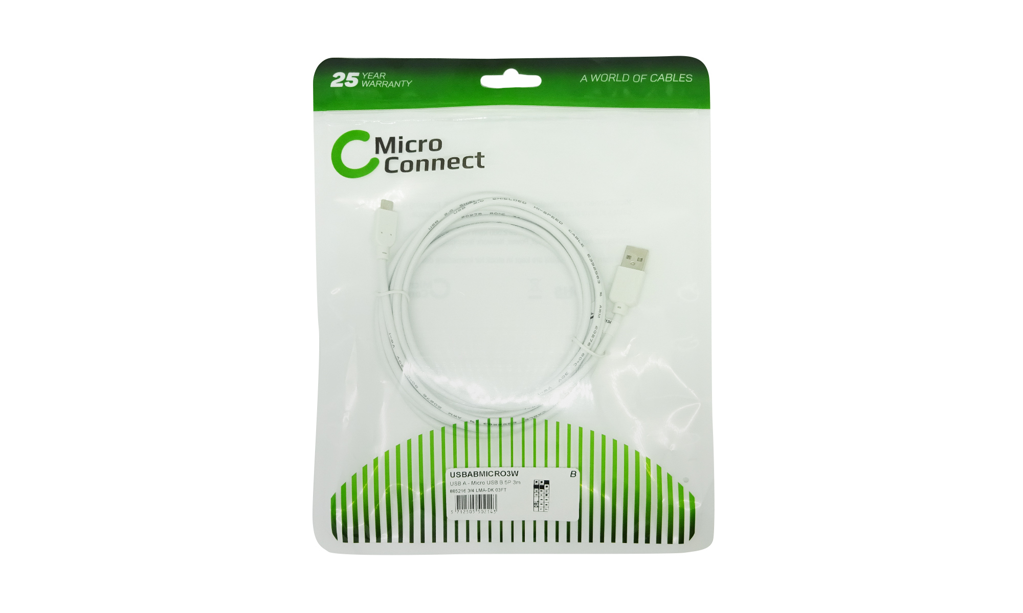 Cablu USB 2.0 - MicroUSB 2.0, 3m, alb, pentru controller PlayStation 4, 5, XBOX One S, X Cablu USB 2.0 - MicroUSB 2.0, 3m, alb, pentru controller PlayStation 4, 5, XBOX One S, X