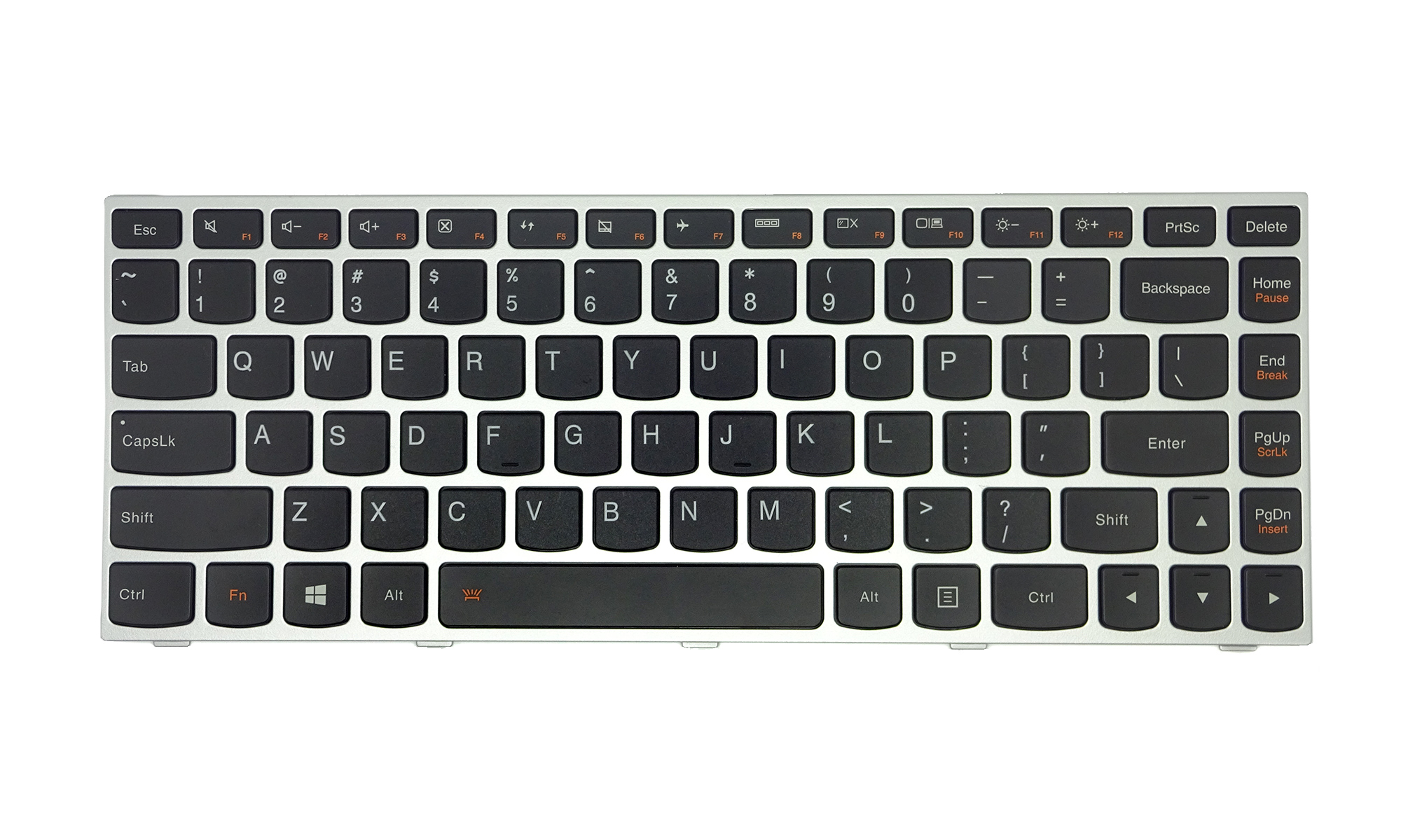 Tastatura compatibila Lenovo G40-30, G40-45, G40-70, G40-70m, G40-80, Z40-70, Z40-75, Ideapad Flex 2-14, rama argintie, cu iluminare, layout US Tastatura compatibila Lenovo G40-30, G40-45, G40-70, G40-70m, G40-80, Z40-70, Z40-75, Ideapad Flex 2-14, rama argintie, cu iluminare, layout US