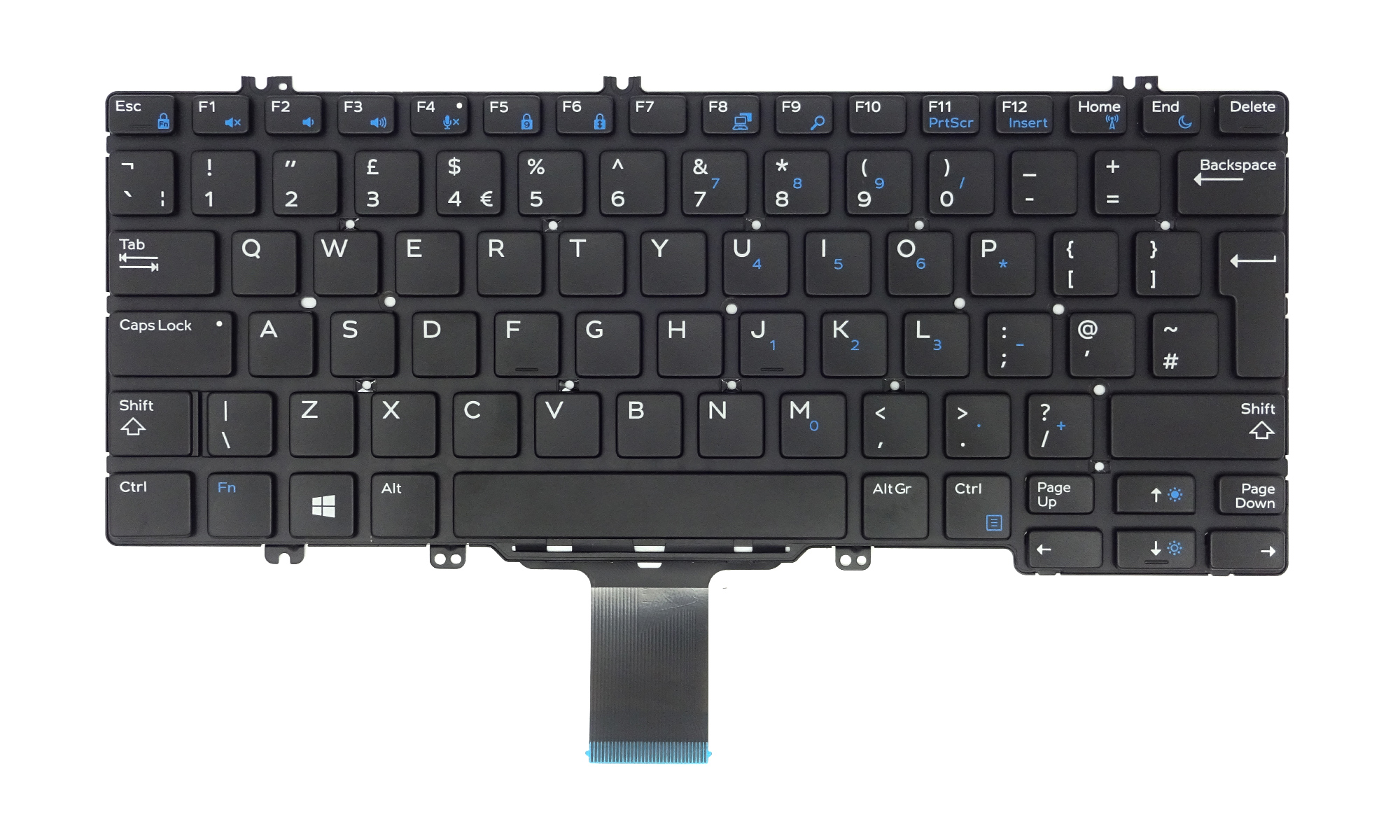 Tastatura originala laptop Dell Latitude 5280, 5289, 5290, 7280, 7290, 7390, 7380, 7389, fara iluminare, layout UK, model M8XWK Tastatura originala laptop Dell Latitude 5280, 5289, 5290, 7280, 7290, 7390, 7380, 7389, fara iluminare, layout UK, model M8XWK