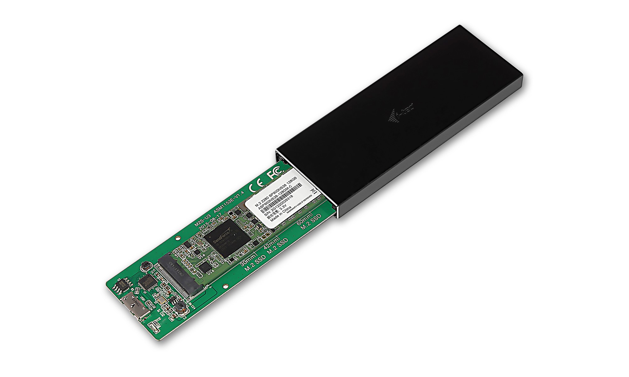 Rack extern M.2 SATA B Key SSD, USB-A 2.0 & 3.0, carcasa aluminiu, i-tec MySafeM2 Rack extern M.2 SATA B Key SSD, USB-A 2.0 & 3.0, carcasa aluminiu, i-tec MySafeM2