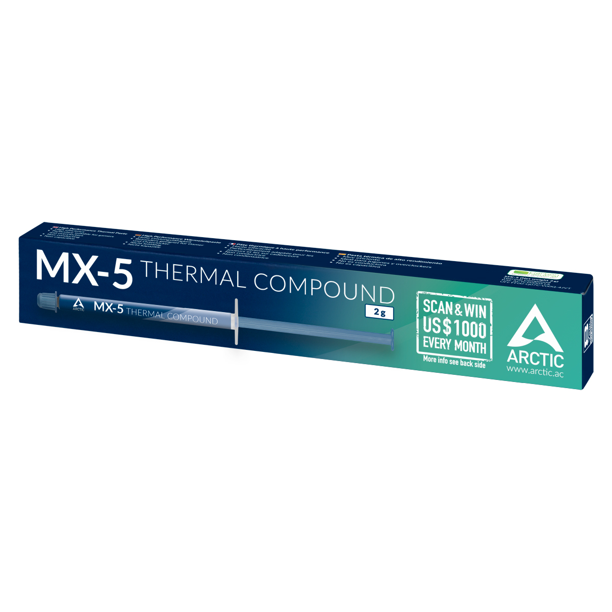 Pasta termoconductoare Arctic cooling MX-5 tub 2g Pasta termoconductoare Arctic cooling MX-5 tub 2g