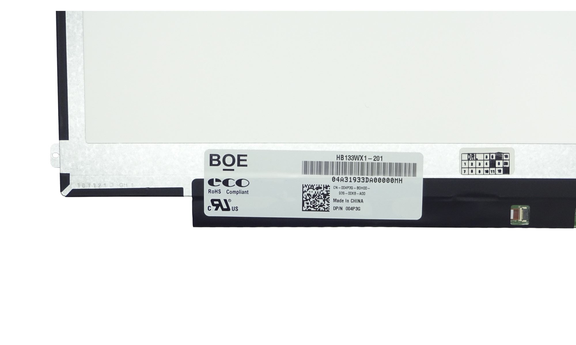 Display laptop Dell Alienware 13, 13 R2, Chromebook 13 3380, Latitude 13 3340, 3350, 3380, model BOE HB133WX1-201, mat, WXGAHD, 13.3" Wide Display laptop Dell Alienware 13, 13 R2, Chromebook 13 3380, Latitude 13 3340, 3350, 3380, model BOE HB133WX1-201, mat, WXGAHD, 13.3" Wide