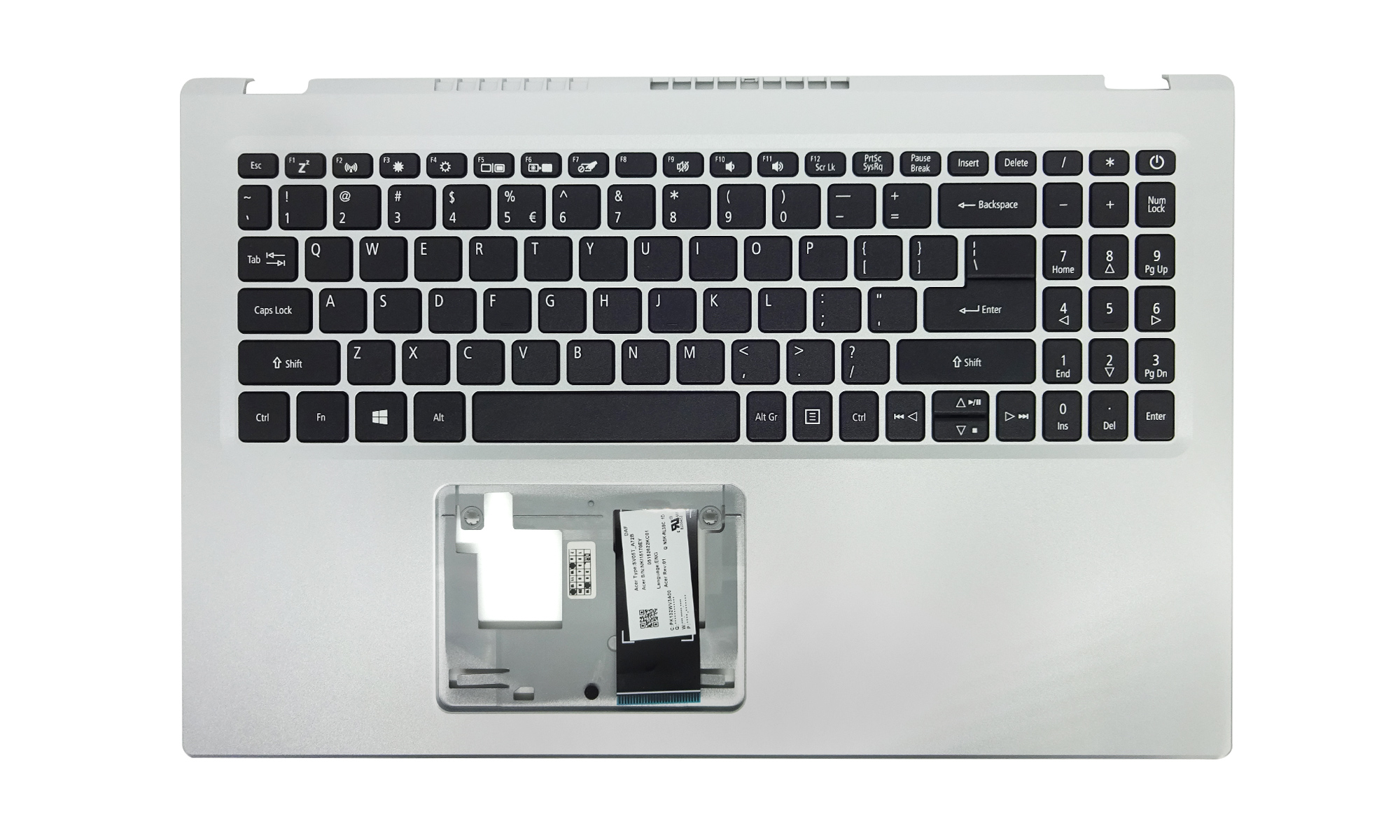 Carcasa superioara cu tastatura originala Acer Aspire 1 A115-32, Aspire 3 A315-35, A315-58, A315-58G, argintie, fara iluminare, layout US Carcasa superioara cu tastatura originala Acer Aspire 1 A115-32, Aspire 3 A315-35, A315-58, A315-58G, argintie, fara iluminare, layout US