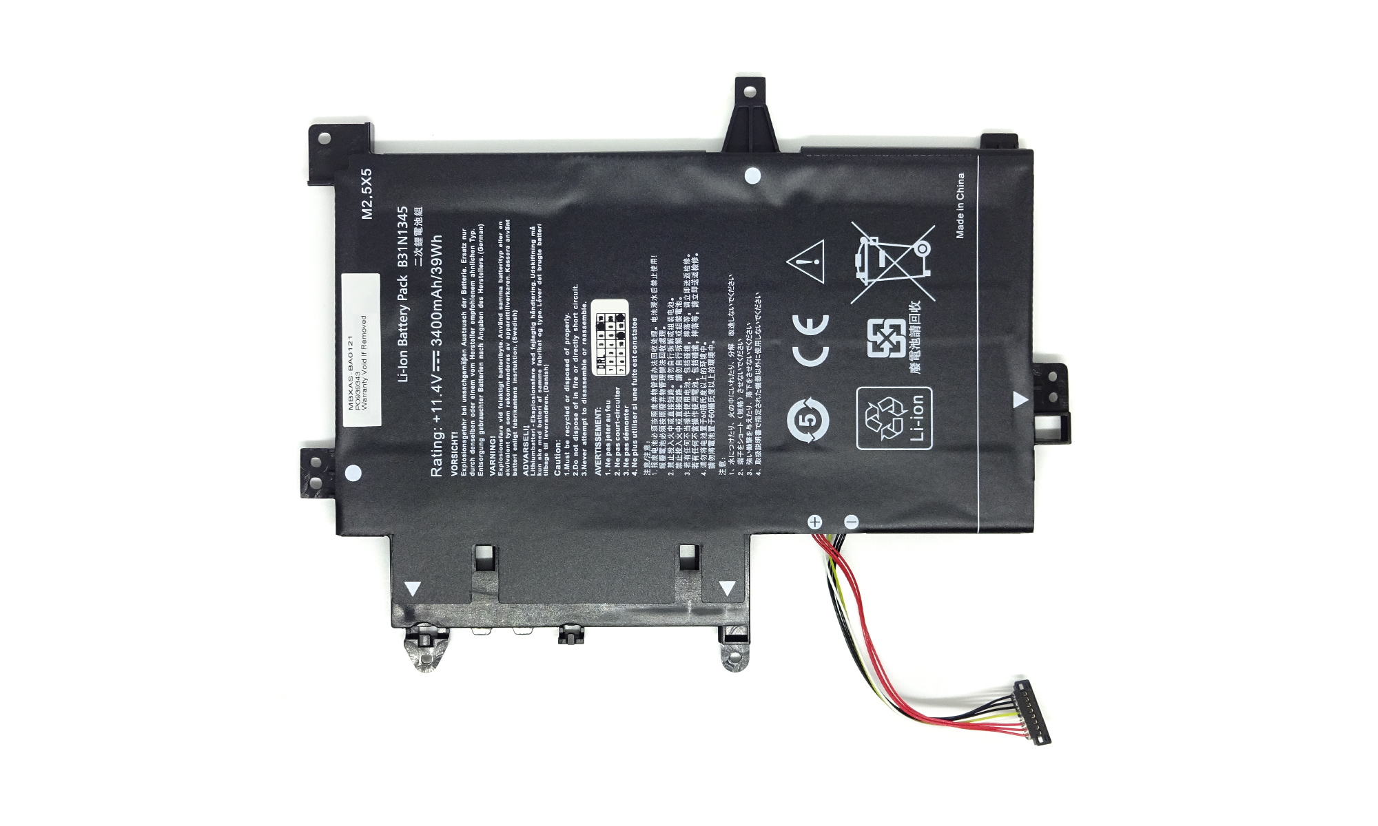 Baterie compatibila Asus Transformer Book Flip TP500LA, TP500LB, TP500LN, 11.4V, 3400mAh, 39Wh, model B31N1345 Baterie compatibila Asus Transformer Book Flip TP500LA, TP500LB, TP500LN, 11.4V, 3400mAh, 39Wh, model B31N1345