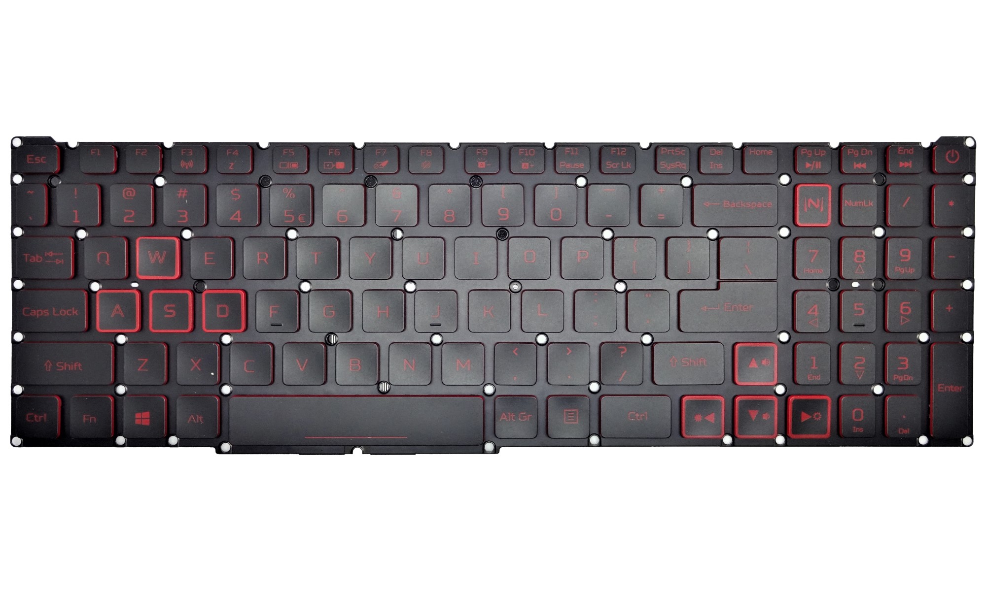 Tastatura compatibila Acer Nitro 5 AN515-43, AN515-54, AN515-55, AN517-51, Nitro 7 AN715-51, neagra, cu iluminare rosie, layout US Tastatura compatibila Acer Nitro 5 AN515-43, AN515-54, AN515-55, AN517-51, Nitro 7 AN715-51, neagra, cu iluminare rosie, layout US