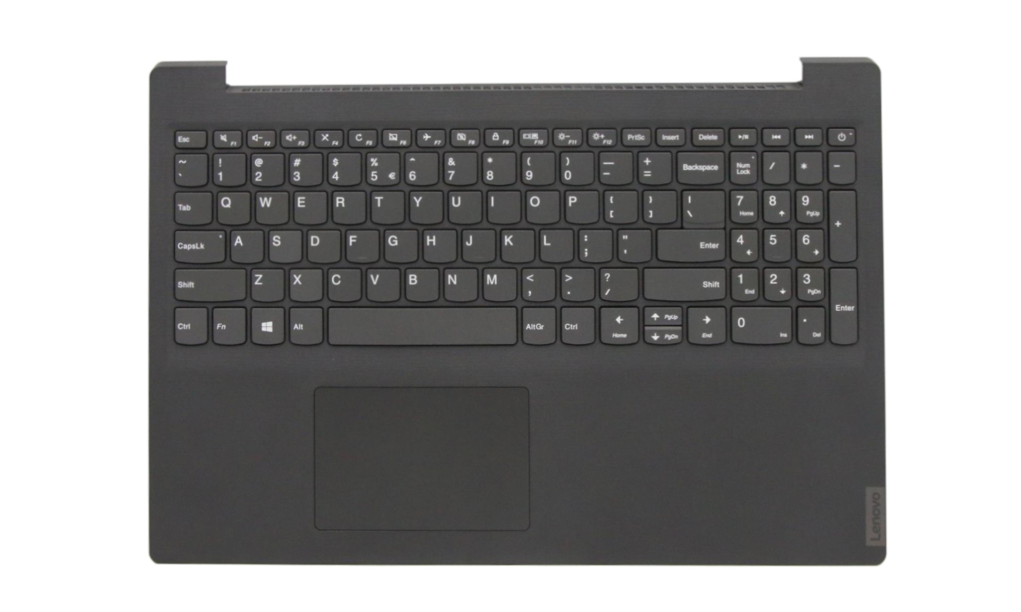 Carcasa superioara cu tastatura originala Lenovo V15-IKB Type 81YD, gri inchis, layout US, fara iluminare, model 5CB0W44929 Carcasa superioara cu tastatura originala Lenovo V15-IKB Type 81YD, gri inchis, layout US, fara iluminare, model 5CB0W44929