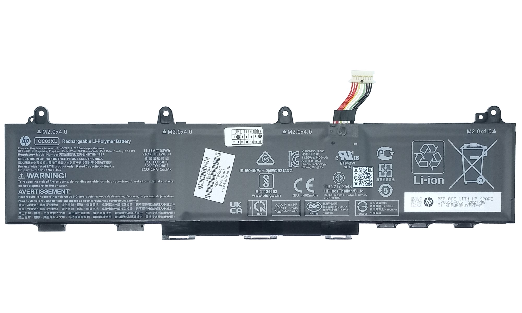 Baterie originala HP EliteBook 830 G7, 830 G8, 835 G7, 835 G8, 840 G7, 840 G8, 845 G7, 845 G8, mt46 Mobile Thin Client, ZBook Firefly 14 G8, 3 celule, 11.53V, 4400mAh, 53Wh, model 3ICP7/51/80, CC03XL, HSTNN-IB9F Baterie originala HP EliteBook 830 G7, 830 G8, 835 G7, 835 G8, 840 G7, 840 G8, 845 G7, 845 G8, mt46 Mobile Thin Client, ZBook Firefly 14 G8, 3 celule, 11.53V, 4400mAh, 53Wh, model 3ICP7/51/80, CC03XL, HSTNN-IB9F