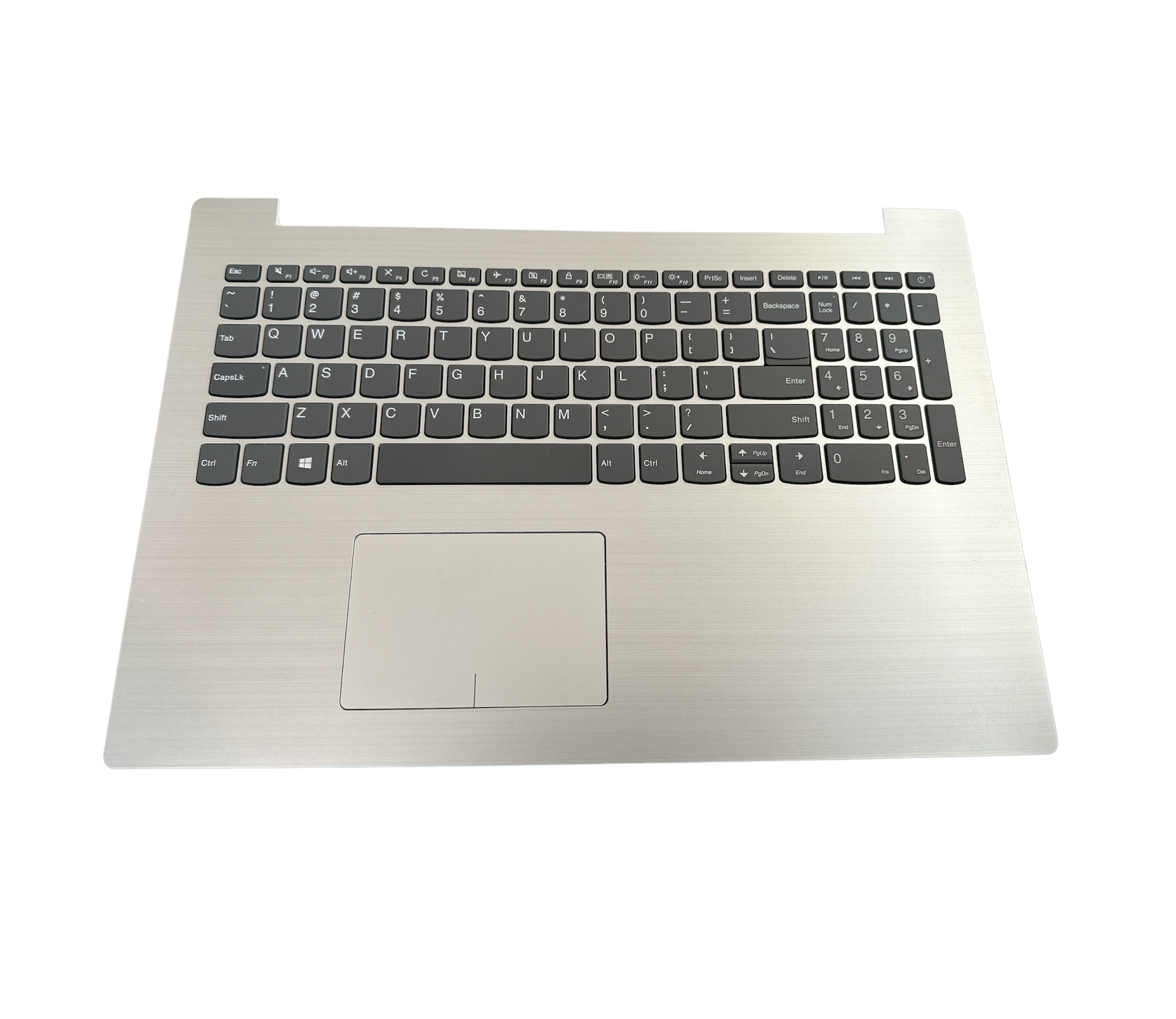 Carcasa superioara cu touchpad si tastatura Lenovo IdeaPad 320-15ABR, 320-15AST, 320-15IAP, 320-15IKB, 320-15ISK, argintie, fara iluminare, layout US Carcasa superioara cu touchpad si tastatura Lenovo IdeaPad 320-15ABR, 320-15AST, 320-15IAP, 320-15IKB, 320-15ISK, argintie, fara iluminare, layout US