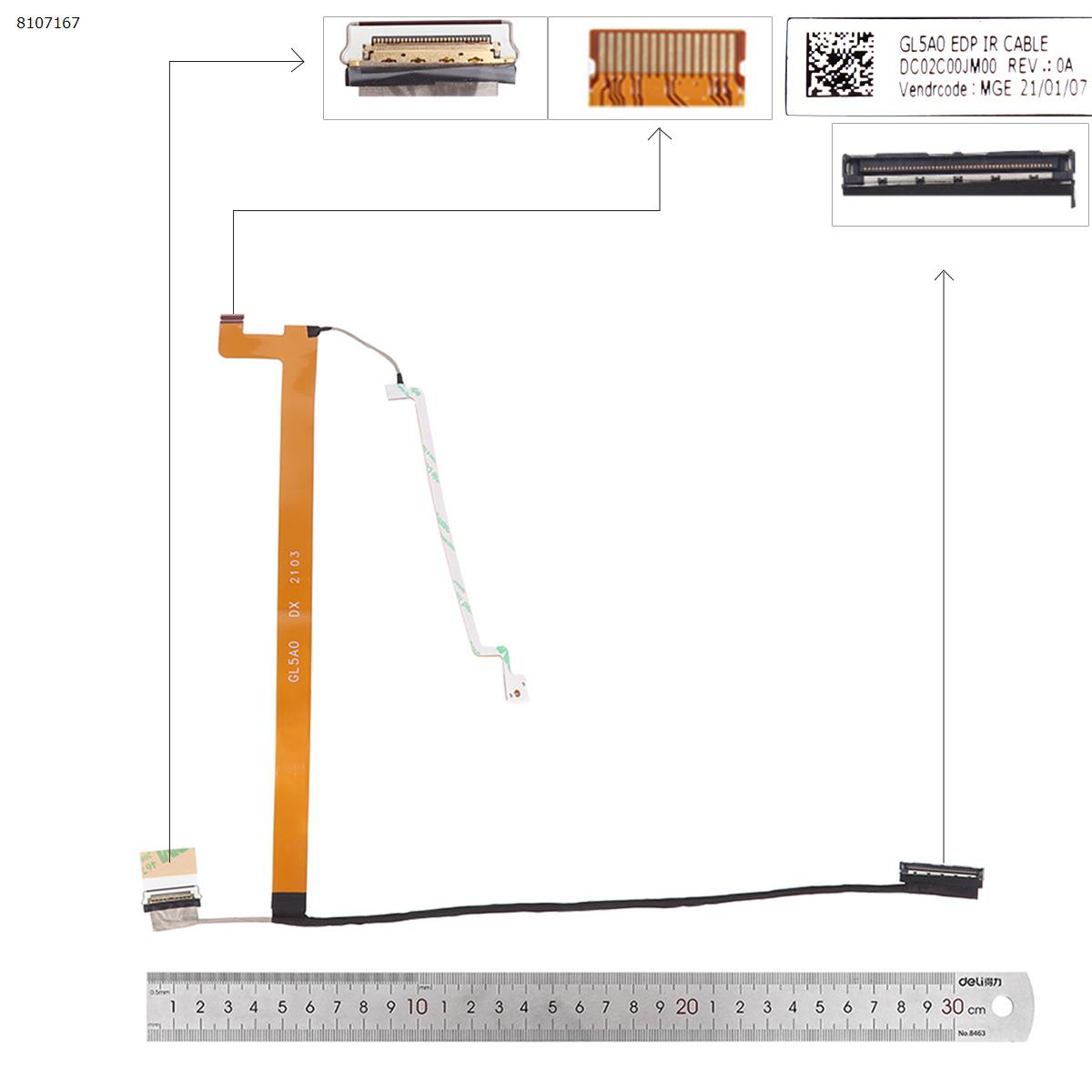 Cablu video compatibil Lenovo ThinkPad L15 (20U3 20U4 20U7 20U8), ThinkPad L15 Gen 2 (20X3 20X4 20X7 20X8), model GL5A0 EDP IR DC02C00JM00 Cablu video compatibil Lenovo ThinkPad L15 (20U3 20U4 20U7 20U8), ThinkPad L15 Gen 2 (20X3 20X4 20X7 20X8), model GL5A0 EDP IR DC02C00JM00