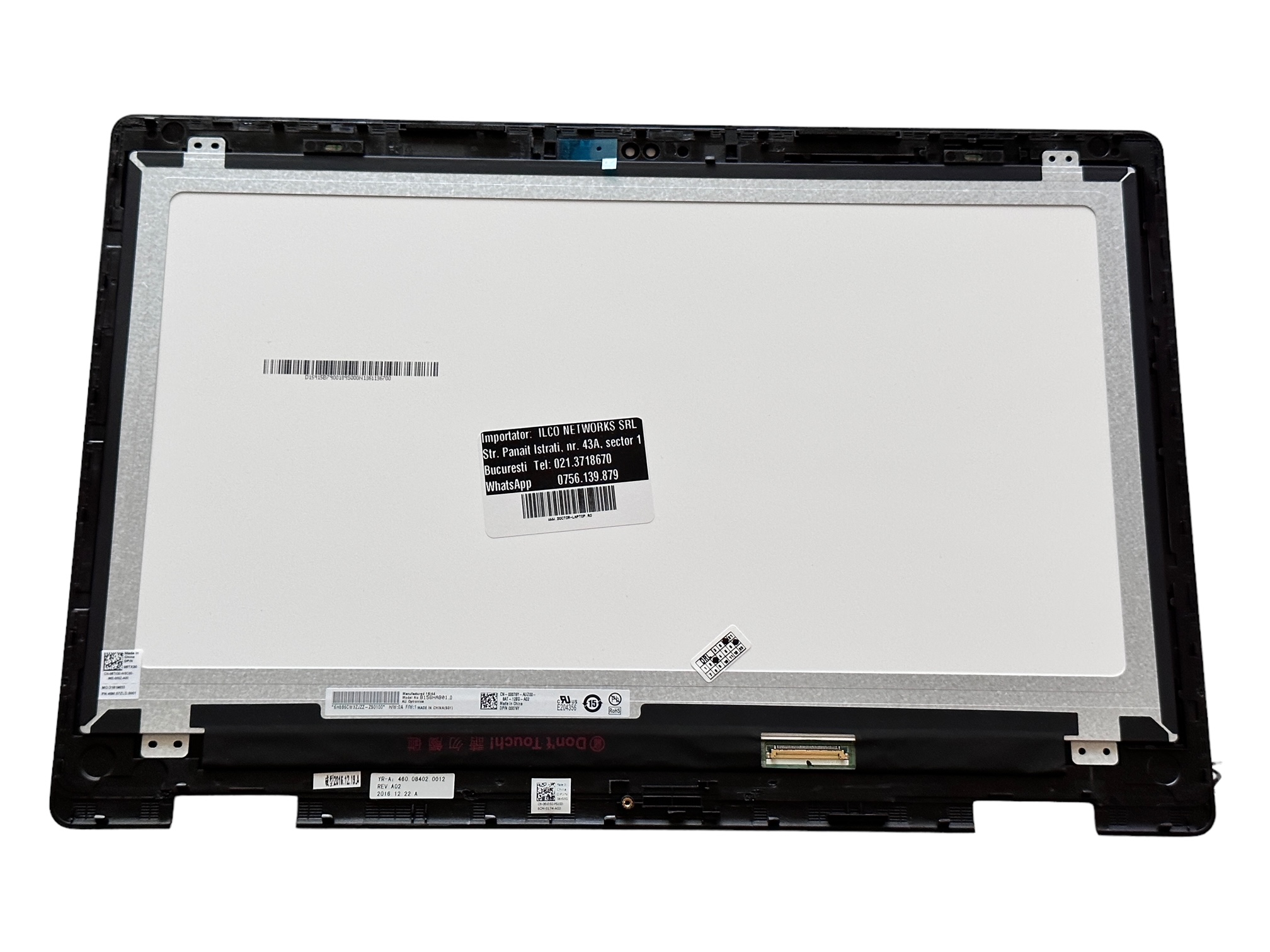 Ansamblu display pentru Dell Inspiron 15 7569 2-in-1, 7579 2-in-1, cu touchscreen, FHD, original, negru, IR camera, 40 pin OTP Ansamblu display pentru Dell Inspiron 15 7569 2-in-1, 7579 2-in-1, cu touchscreen, FHD, original, negru, IR camera, 40 pin OTP