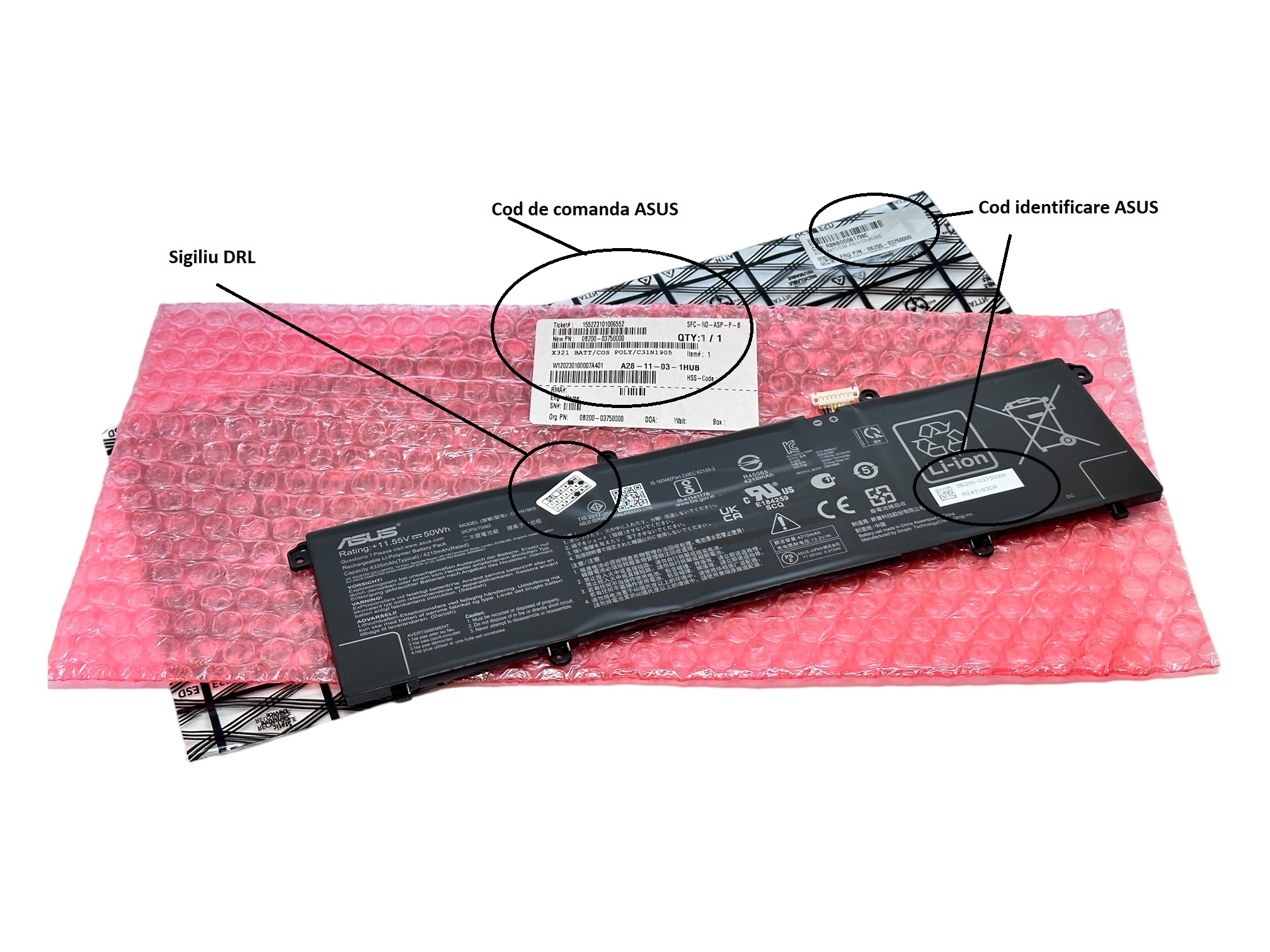 Baterie originala Asus VivoBook Pro 15 OLED N3500QC, NX3500CPC NX3500CPH, N6500RC N6500ZC, VivoBook 14 R413DA R438IA, Vivobook S13 S333 S333EA S333JA Baterie originala Asus VivoBook Pro 15 OLED N3500QC, NX3500CPC NX3500CPH, N6500RC N6500ZC, VivoBook 14 R413DA R438IA, Vivobook S13 S333 S333EA S333JA
