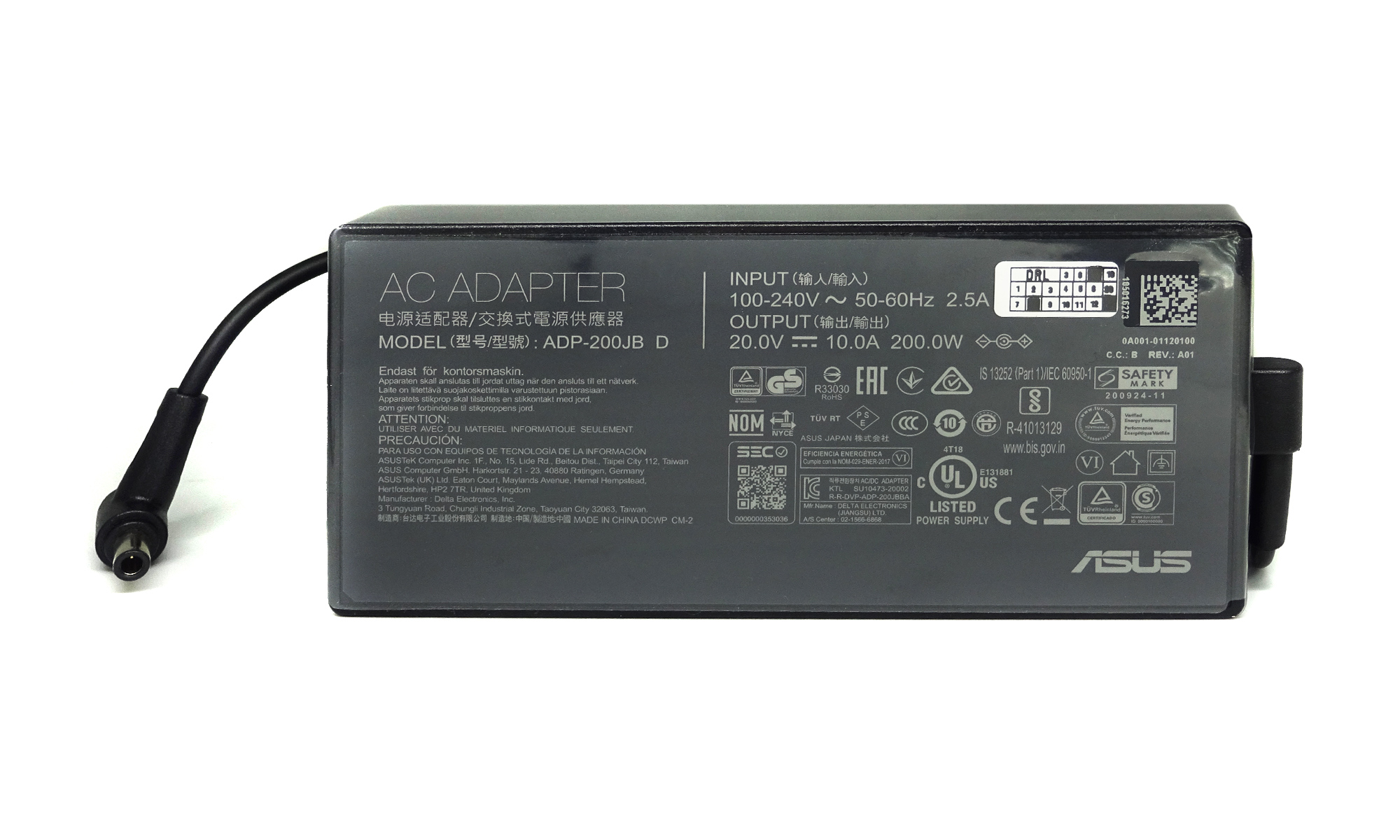 Incarcator original Asus ROG Strix G15 G513IC, G513IE, G513QC, G513QE, ROG Strix G17 G713IC, G713IE, G713QC, G713QE, 20V, 10A, 200W, 6.0 mm x 3.7 mm - pinID Incarcator original Asus ROG Strix G15 G513IC, G513IE, G513QC, G513QE, ROG Strix G17 G713IC, G713IE, G713QC, G713QE, 20V, 10A, 200W, 6.0 mm x 3.7 mm - pinID