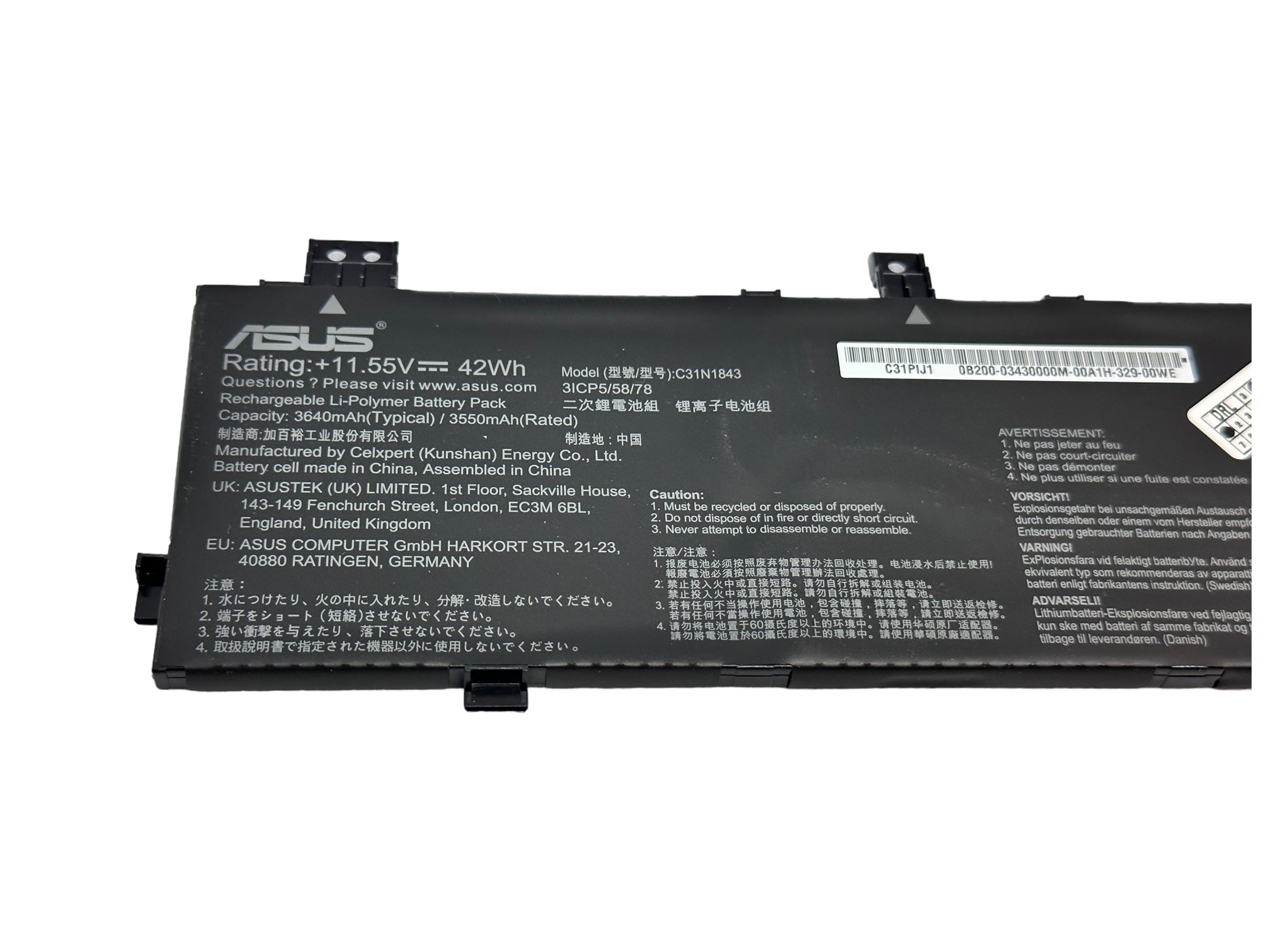 Baterie originala laptop Asus C31N1843, VivoBook S14 S432FA S432FL, S15 S532EQ S532FA S532FL, X432FA X432FL X532EQ X532FA X532FL Baterie originala laptop Asus C31N1843, VivoBook S14 S432FA S432FL, S15 S532EQ S532FA S532FL, X432FA X432FL X532EQ X532FA X532FL