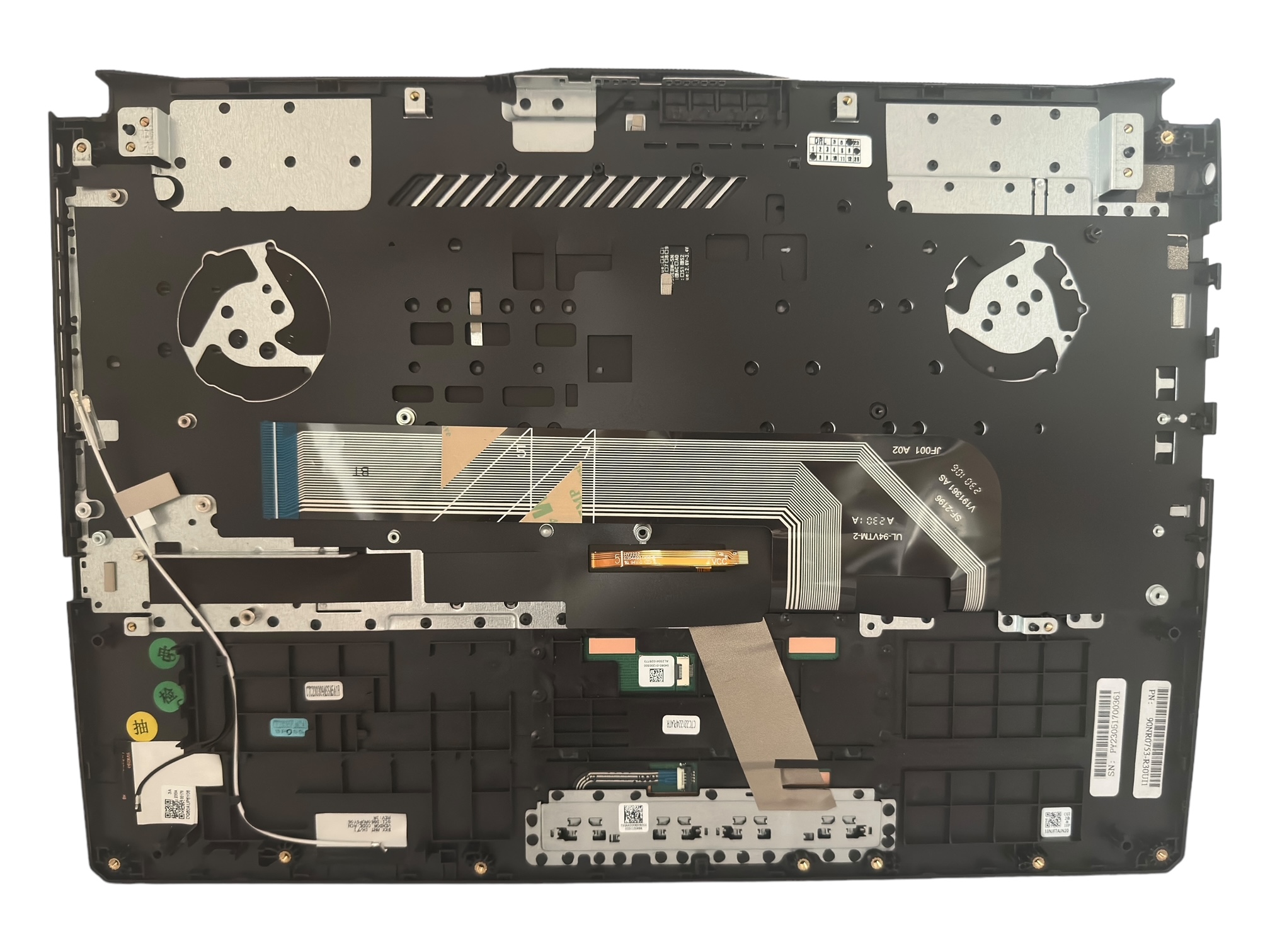 Carcasa superioara si tastatura originala Asus TUF Gaming F15 FX506HM neagra, layout US, cu iluminare, model 90NR0753-R30UI1 1ZONE RGB Carcasa superioara si tastatura originala Asus TUF Gaming F15 FX506HM neagra, layout US, cu iluminare, model 90NR0753-R30UI1 1ZONE RGB