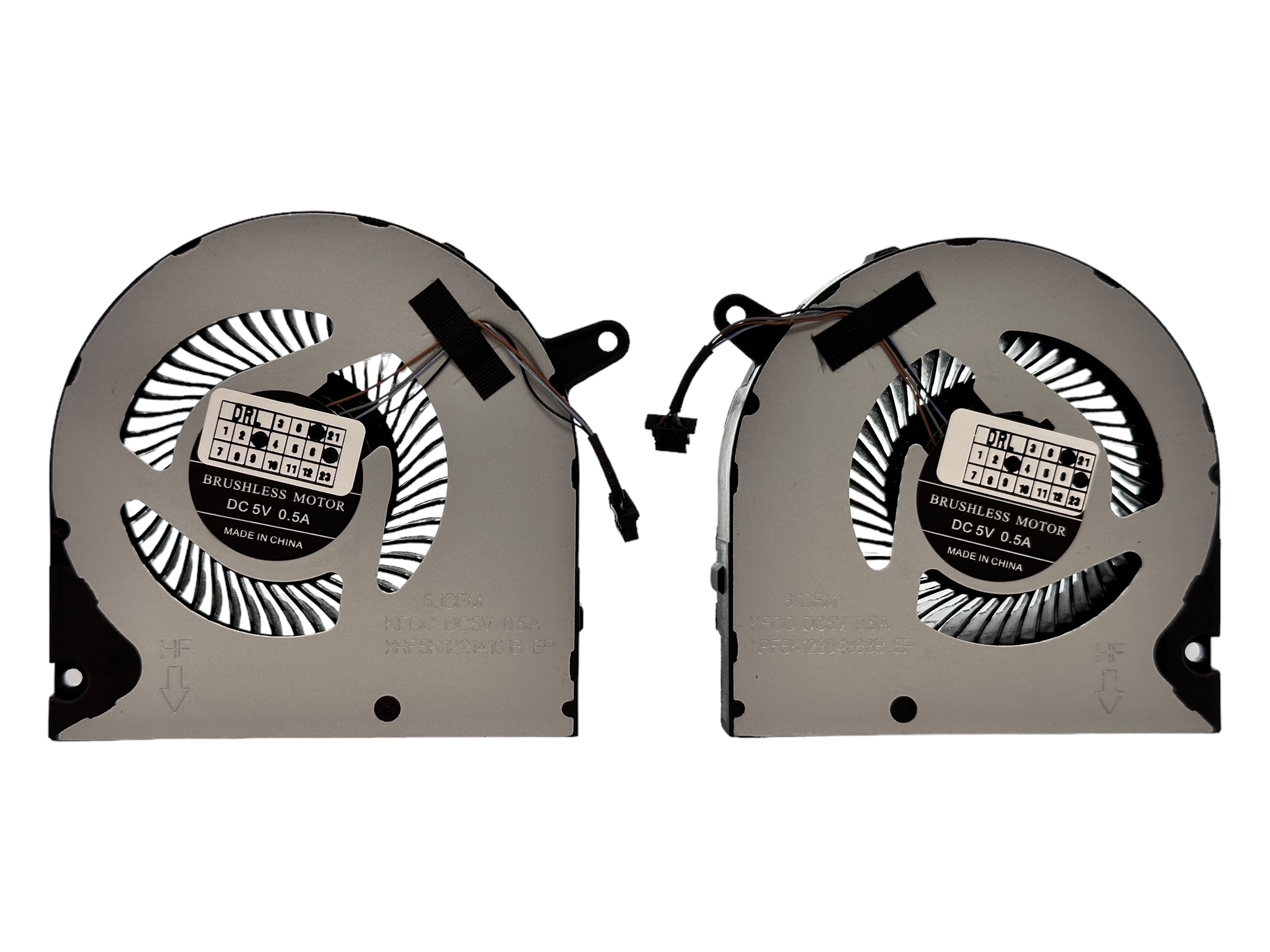 Set ventilatoare coolere Dell G Series G3 3500, G5 15 5500 5505, PC01D F3DF0 MG75090V1-C200-S9A MG75090V1-C210-S9A (GTX 1660 Ti sau RTX 2060), grosime 12mm