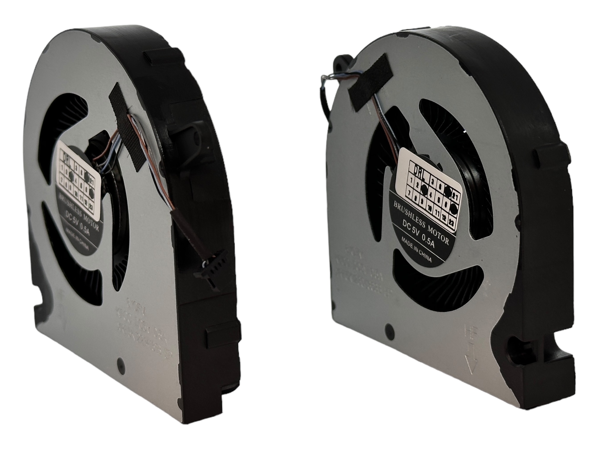 Set ventilatoare coolere Dell G Series G3 3500, G5 15 5500 5505, PC01D F3DF0 MG75090V1-C200-S9A MG75090V1-C210-S9A (GTX 1660 Ti sau RTX 2060), grosime 12mm