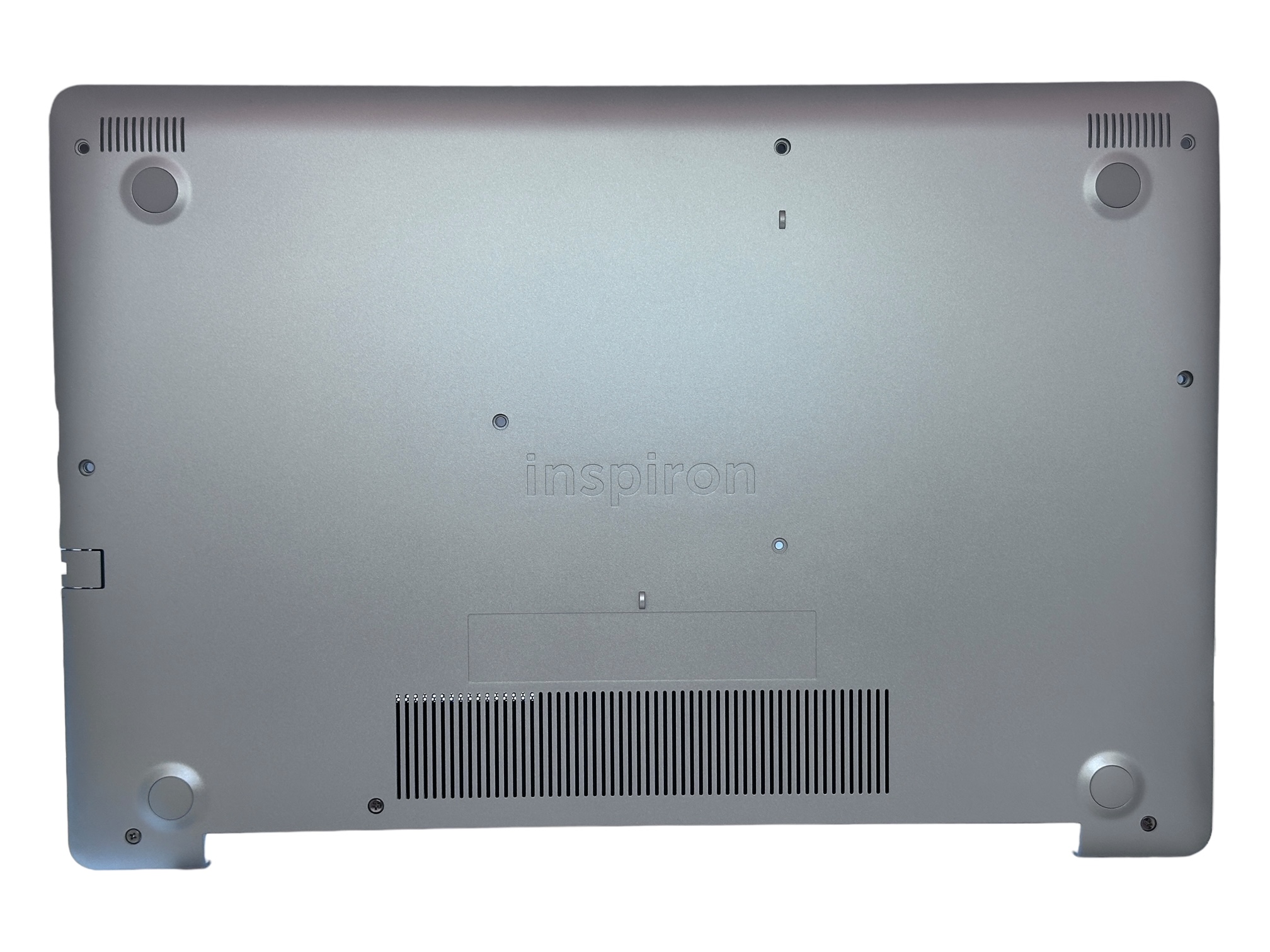 Carcasa inferioara bottom case Dell Inspiron 3593 3583 3584, model 28RCT, argintiu, cu slot USB-C, fara slot unitate optica Carcasa inferioara bottom case Dell Inspiron 3593 3583 3584, model 28RCT, argintiu, cu slot USB-C, fara slot unitate optica