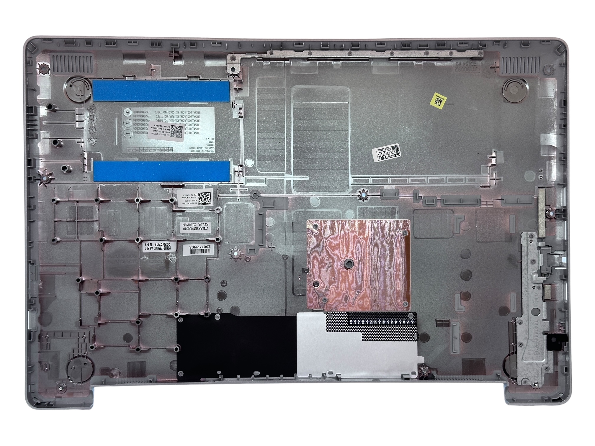 Carcasa inferioara bottom case Dell Inspiron 3593 3583 3584, model 28RCT, argintiu, cu slot USB-C, fara slot unitate optica Carcasa inferioara bottom case Dell Inspiron 3593 3583 3584, model 28RCT, argintiu, cu slot USB-C, fara slot unitate optica