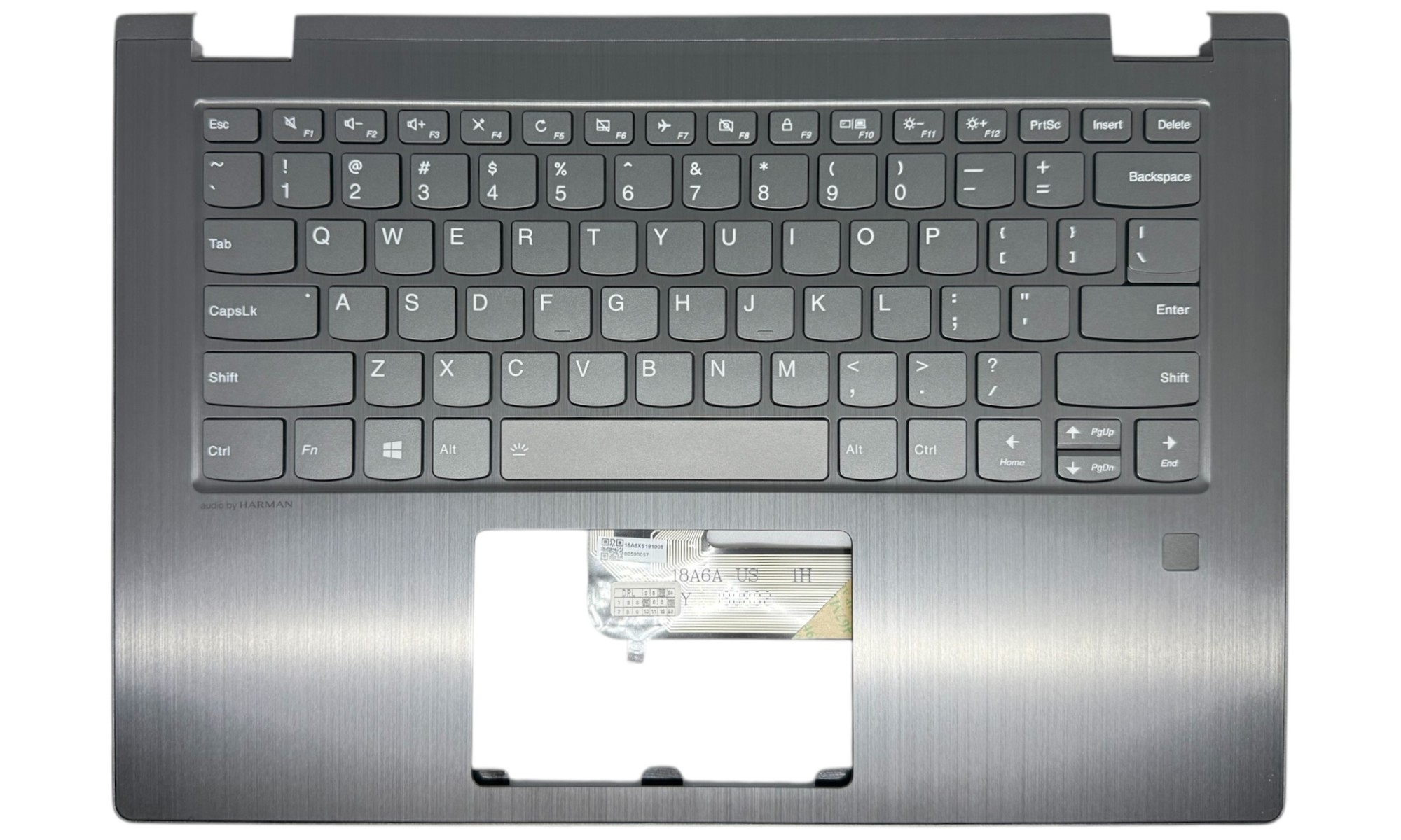 Carcasa superioara cu tastatura Lenovo Flex 6-14IKB, IdeaPad Yoga 530-14IKB, layout US, cu iluminare, cu cititor de amprenta Carcasa superioara cu tastatura Lenovo Flex 6-14IKB, IdeaPad Yoga 530-14IKB, layout US, cu iluminare, cu cititor de amprenta
