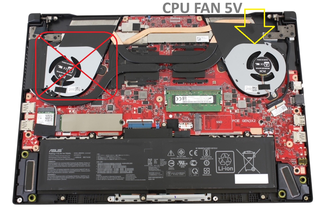 Cooler pentru CPU Asus ROG Zephyrus M GU502DU GA502IU GA502IV, 5V 0.5A, 13NR03V0T02011, DFS5K12115491P, 13NR0210T01111 Cooler pentru CPU Asus ROG Zephyrus M GU502DU GA502IU GA502IV, 5V 0.5A, 13NR03V0T02011, DFS5K12115491P, 13NR0210T01111