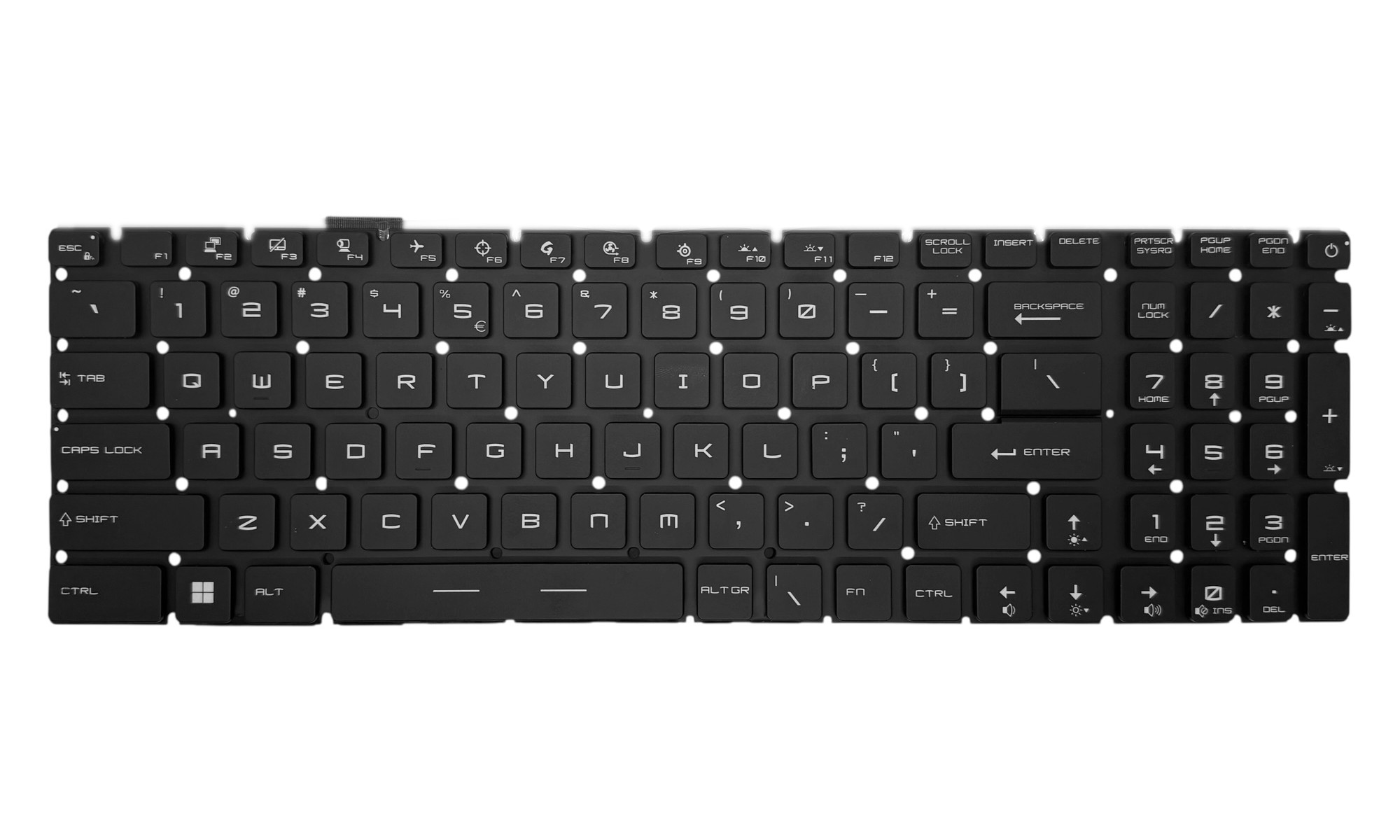 Tastatura laptop compatibila MSI GE76 Dragon Tiamat, Raider, Raider Deluxe Edition, GP76 Leopard, cu iluminare RGB programabila pe fiecare tasta, layout US international Tastatura laptop compatibila MSI GE76 Dragon Tiamat, Raider, Raider Deluxe Edition, GP76 Leopard, cu iluminare RGB programabila pe fiecare tasta, layout US international