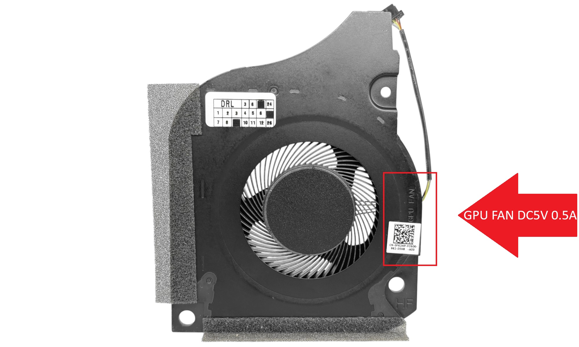 Cooler pentru GPU compatibil Dell G Series G5 5590, G7 7790, (DC 5V/0.5A) GTX1050 Ti / GTX 1650, model FK2HP, 0FK2HP, DFS5K221153711 EP, NS85C23-18J31, 1323-01AM0000A Cooler pentru GPU compatibil Dell G Series G5 5590, G7 7790, (DC 5V/0.5A) GTX1050 Ti / GTX 1650, model FK2HP, 0FK2HP, DFS5K221153711 EP, NS85C23-18J31, 1323-01AM0000A
