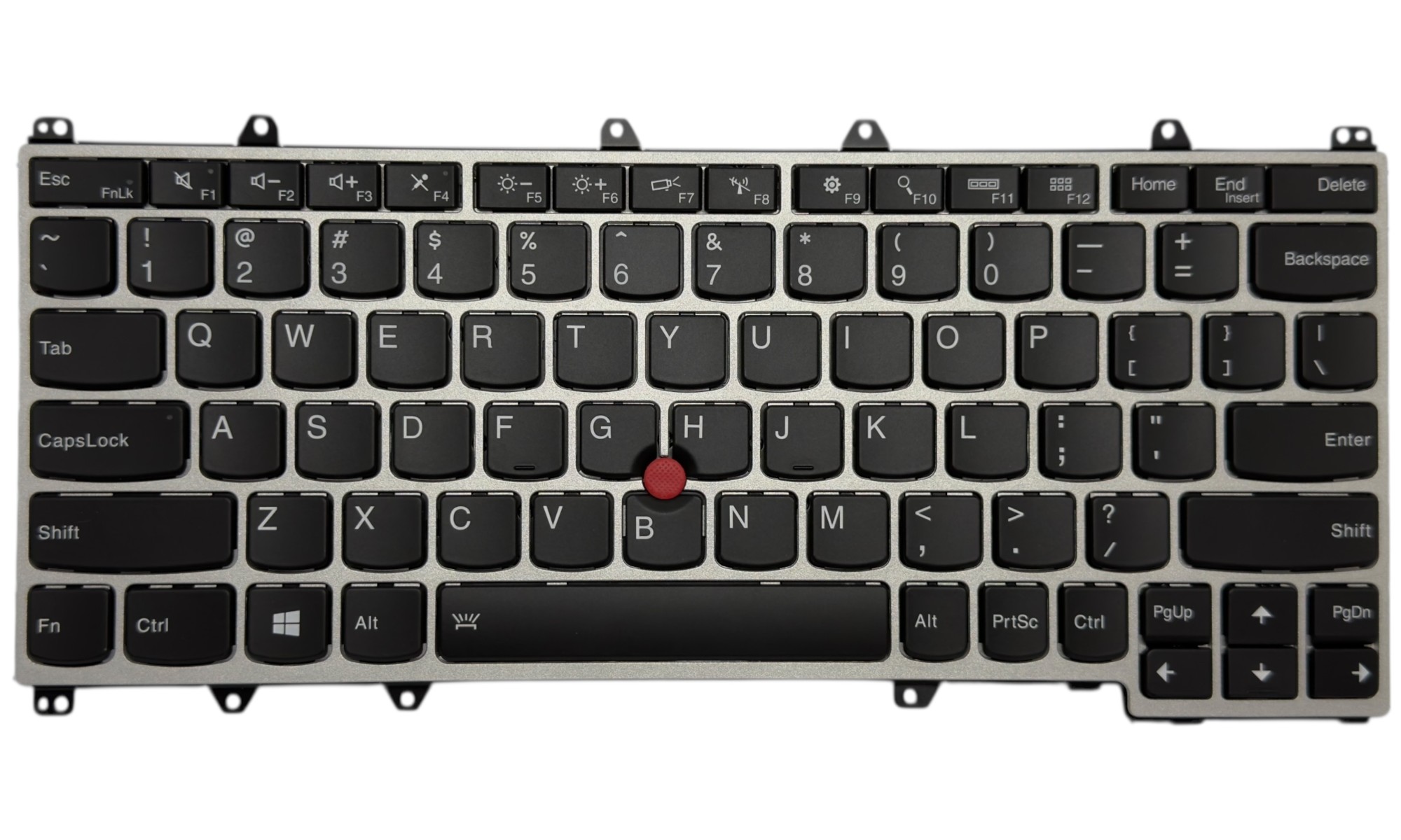 Tastatura compatibila Lenovo ThinkPad Yoga 260 Type 20FD, 20FE, 20GS, 20GT, neagra, rama argintie, layout US, cu iluminare Tastatura compatibila Lenovo ThinkPad Yoga 260 Type 20FD, 20FE, 20GS, 20GT, neagra, rama argintie, layout US, cu iluminare