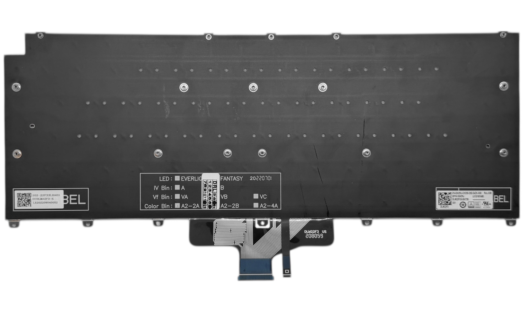 Tastatura compatibila Dell Latitude 9440 2-in-1, 9450 2-in-1, layout US, gri inchis, cu iluminare Tastatura compatibila Dell Latitude 9440 2-in-1, 9450 2-in-1, layout US, gri inchis, cu iluminare