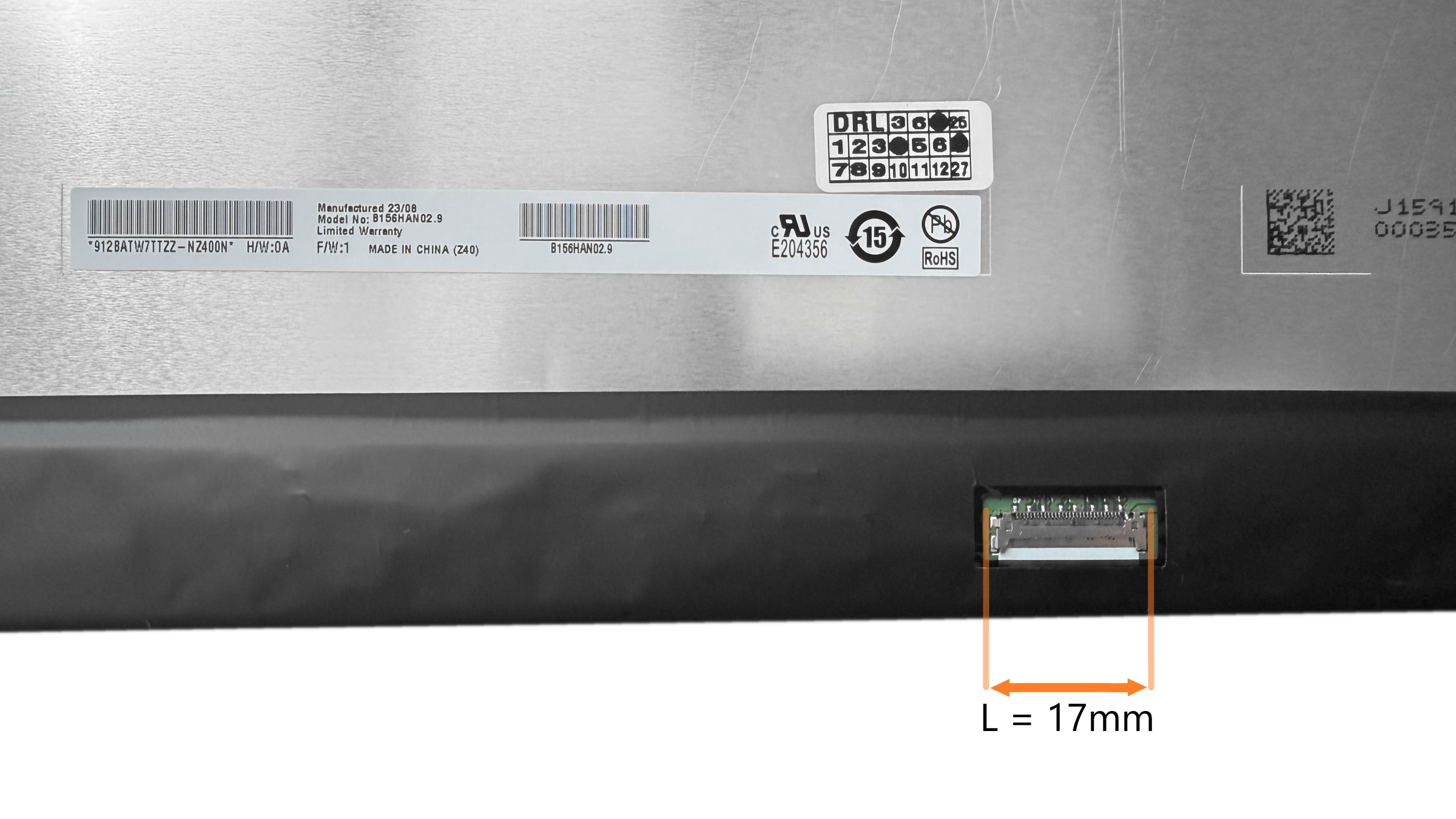 Display 15.6", FHD 1920x1080, 30 pini ingust 17mm, 60Hz, pentru Dell Vostro 5510, 5515, Inspiron 5510, 5584, Latitude 5500, 5510, 5520, 7520, Precision 3540, 3550, 3560, 3571, model B156HAN02.9, LP156WFE(SP)(F1), LP156WFE(SP)(F2), LP156WFH(SP)(B1), N156HC Display 15.6", FHD 1920x1080, 30 pini ingust 17mm, 60Hz, pentru Dell Vostro 5510, 5515, Inspiron 5510, 5584, Latitude 5500, 5510, 5520, 7520, Precision 3540, 3550, 3560, 3571, model B156HAN02.9, LP156WFE(SP)(F1), LP156WFE(SP)(F2), LP156WFH(SP)(B1), N156HC