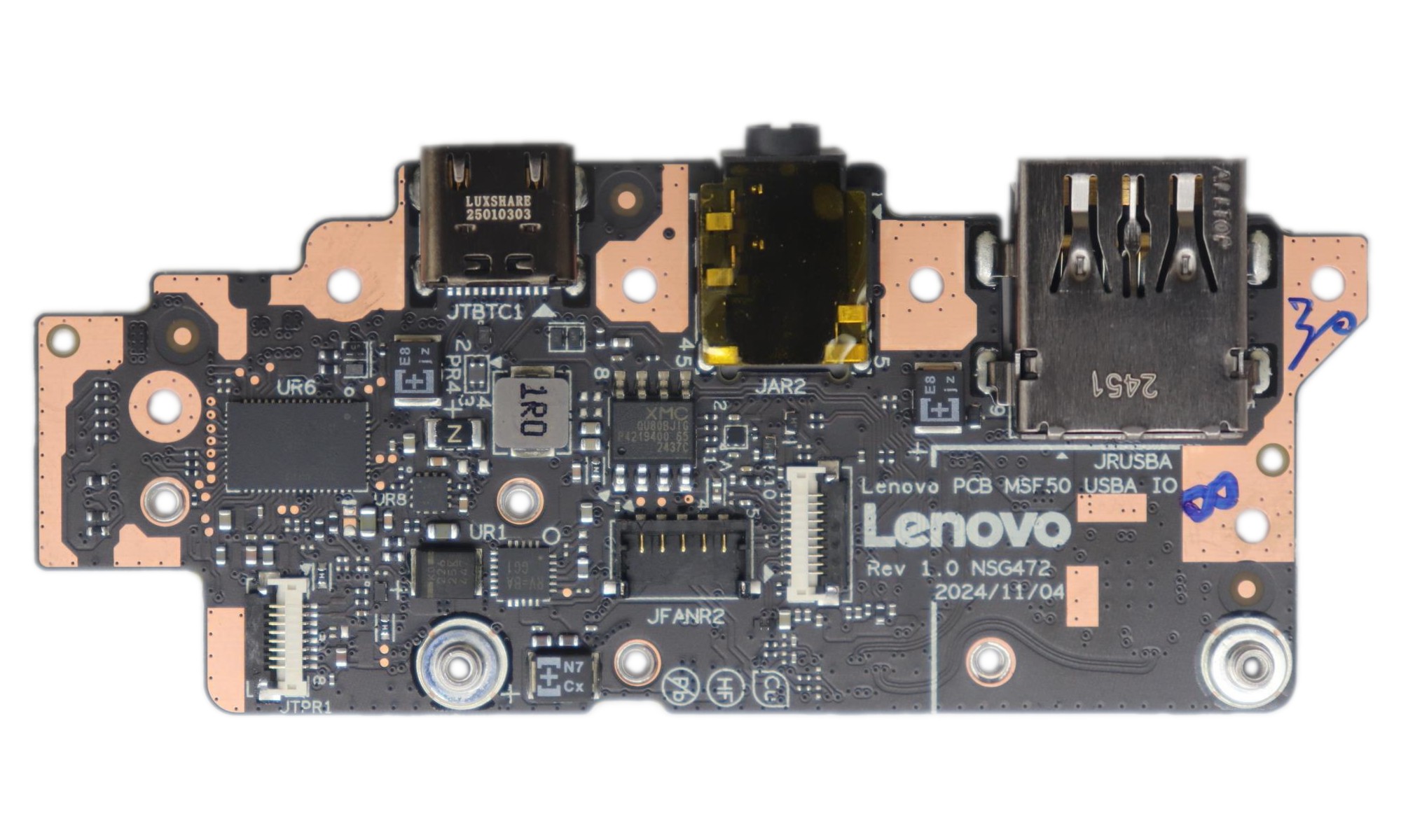Placa I/O originala Lenovo cu Port USB-A, Port Audio Jack Compozit 3.5mm, Port USB-C pentru ThinkPad X9-15 Gen 1 Type 21Q6, 21Q7, model 5C51P67053 Placa I/O originala Lenovo cu Port USB-A, Port Audio Jack Compozit 3.5mm, Port USB-C pentru ThinkPad X9-15 Gen 1 Type 21Q6, 21Q7, model 5C51P67053