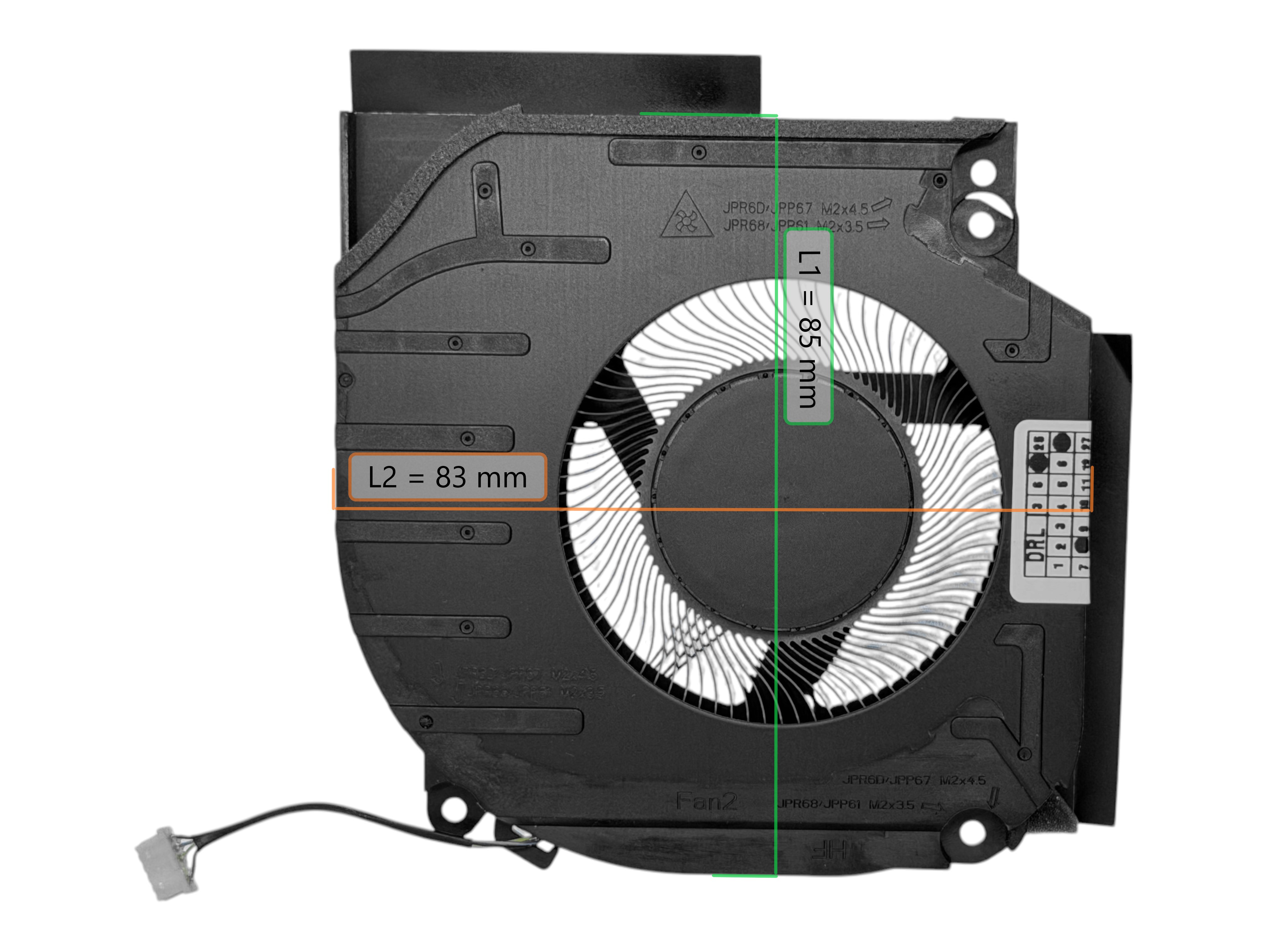Cooler GPU "Fan2" HP OMEN 16-AE, 16T-AE, 16-W, 16T-W, 16-WD, 16T-WD, 16-WF, 16T-WF, 16-X, 16Z-X, 16-XD, 16Z-XD, 16-XF, 16Z-XF, Victus 16-R, 16T-R, 16-S, 16T-S cu TDP 80W, model DFSCL42P06593C, DC280016HF0 Cooler GPU "Fan2" HP OMEN 16-AE, 16T-AE, 16-W, 16T-W, 16-WD, 16T-WD, 16-WF, 16T-WF, 16-X, 16Z-X, 16-XD, 16Z-XD, 16-XF, 16Z-XF, Victus 16-R, 16T-R, 16-S, 16T-S cu TDP 80W, model DFSCL42P06593C, DC280016HF0