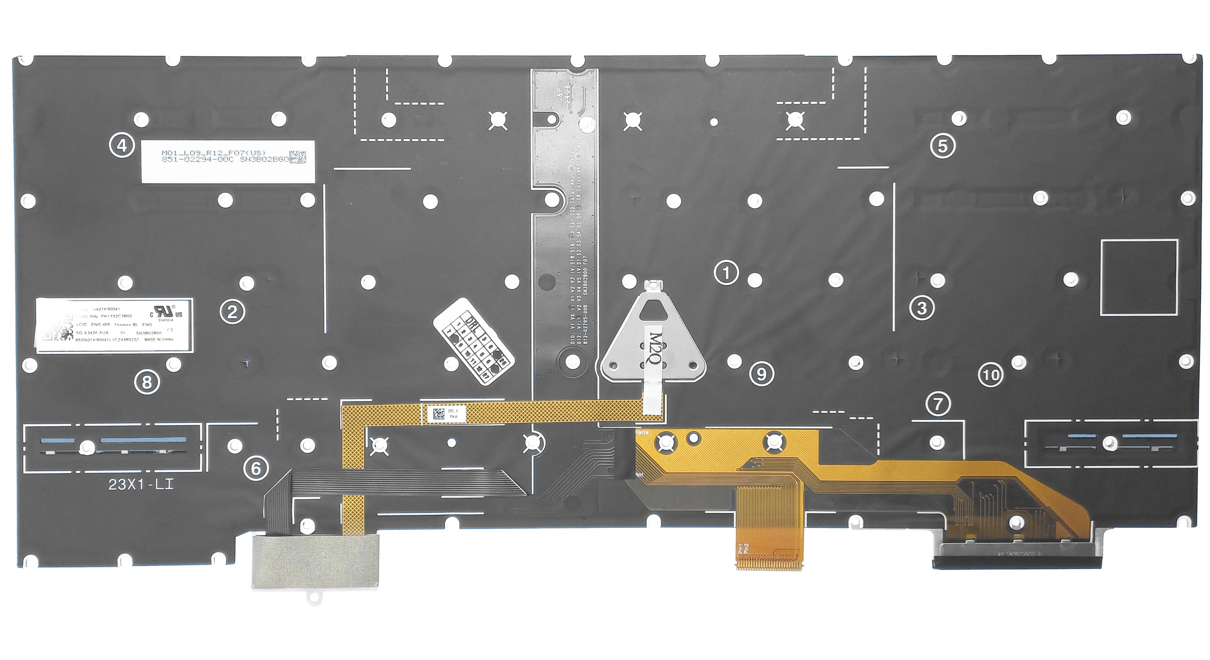 Tastatura compatibila Lenovo ThinkPad X1 Carbon 12th Gen Type 21KC, 21KD & 13th Gen Type 21NS, 21NT, 21NX, 21NY, neagra, layout US, cu iluminare Tastatura compatibila Lenovo ThinkPad X1 Carbon 12th Gen Type 21KC, 21KD & 13th Gen Type 21NS, 21NT, 21NX, 21NY, neagra, layout US, cu iluminare