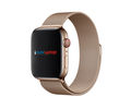 Curea Apple Watch 42mm, Stainless steel compatibila cu Apple Watch 4, Seria 3, Seria 2, Seria 1, masura M/L (Milanese Gold), model DRLN0023