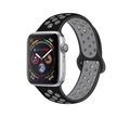 Curea Apple Watch 42mm, Soft Silicone compatibila cu Apple Watch Seria 3, Seria 2, Seria 1, Sport Edition, masura M/L (Negru/Gri)