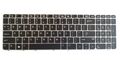 Tastatura compatibila HP EliteBook 755 G3, 755 G4, 850 G3, 850 G4, taste negre, rama argintie, fara iluminare, US