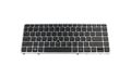 Tastatura originala HP EliteBook 745 G2, rama argintie, cu iluminare, US
