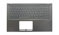 Carcasa superioara si tastatura originala Asus VivoBook X512FA, layout US, Transparent Silver, cu iluminare, model 90NB0KR2-R31US0