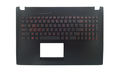 Carcasa superioara si tastatura originala Asus ROG GL502VM, GL502VMK, GL502VS, GL502VSK, GL502VT, GL502VY, layout US, neagra, cu iluminare, model 90NB0F05-R31US0